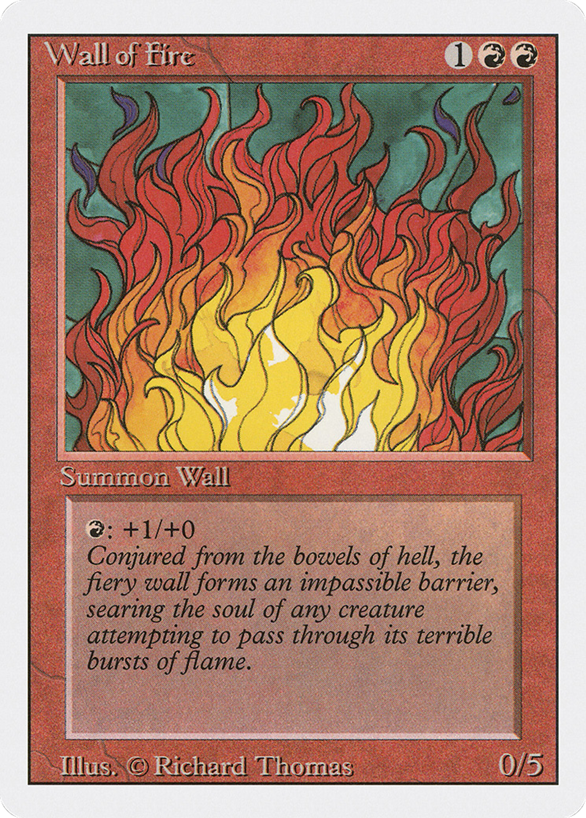 Wall of Fire — Revised Edition — Magic: The Gathering