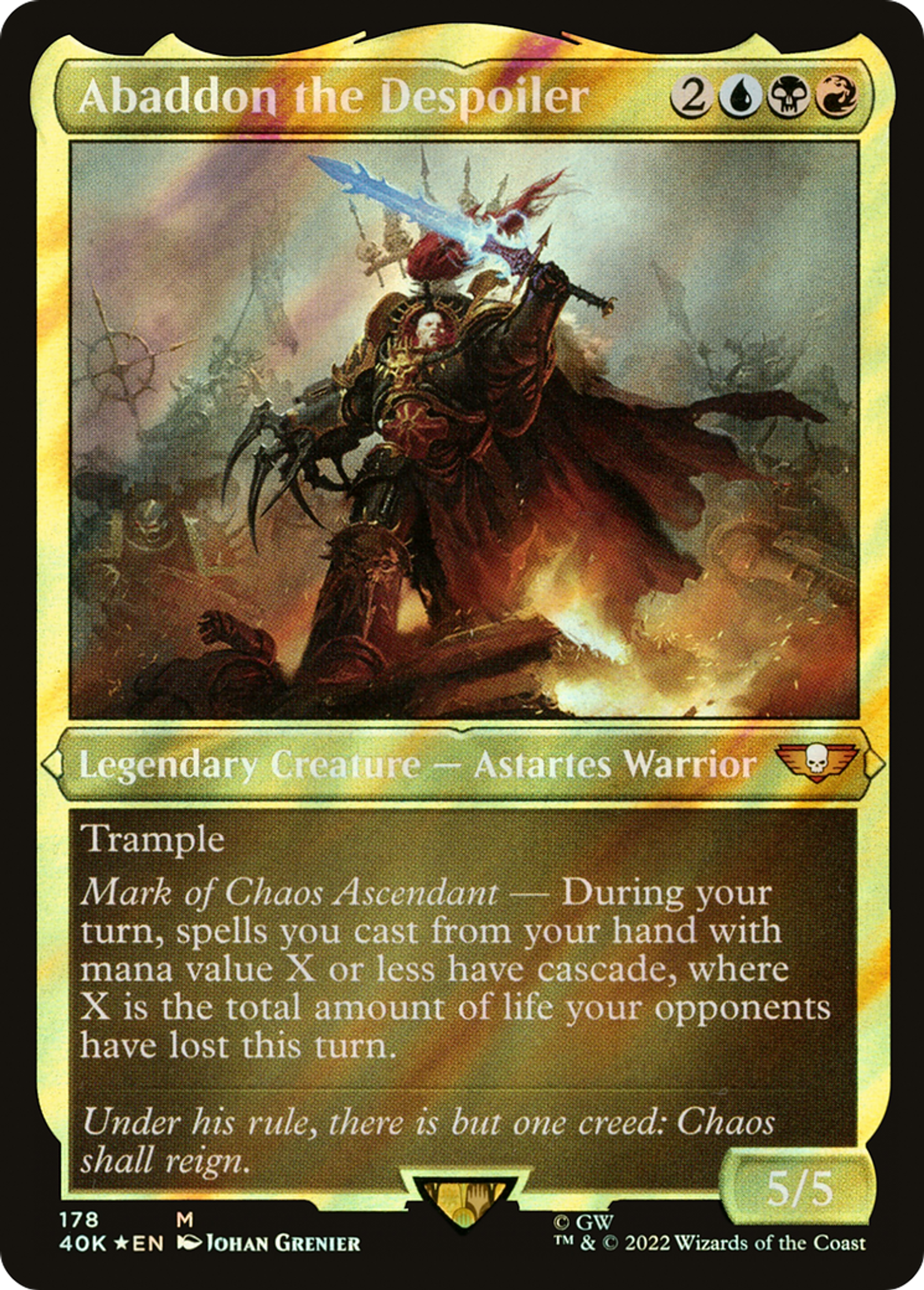Abaddon the Despoiler — Warhammer 40,000 Commander — Magic: The Gathering