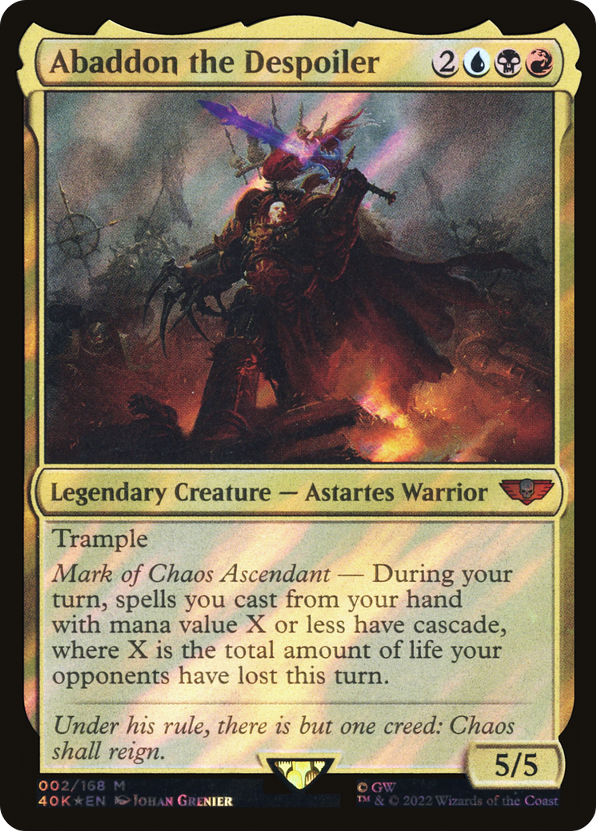 Abaddon the Despoiler — Warhammer 40,000 Commander — Magic: The Gathering