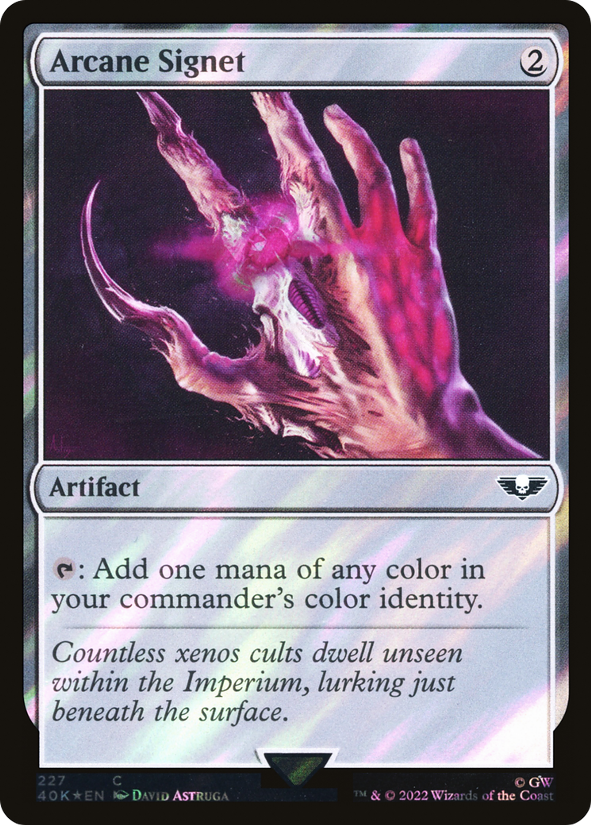 Cachet d'ésotérisme — Warhammer 40,000 Commander — Magic: The Gathering