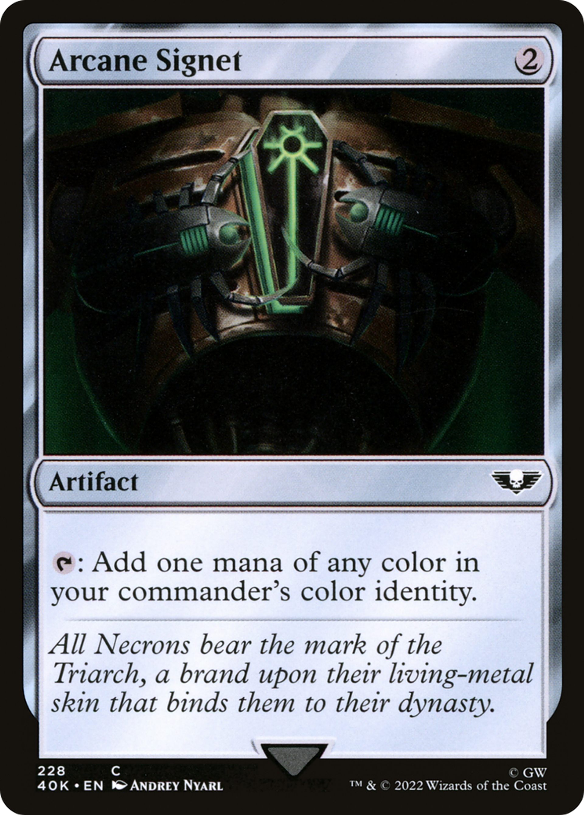 Cachet d'ésotérisme — Warhammer 40,000 Commander — Magic: The Gathering