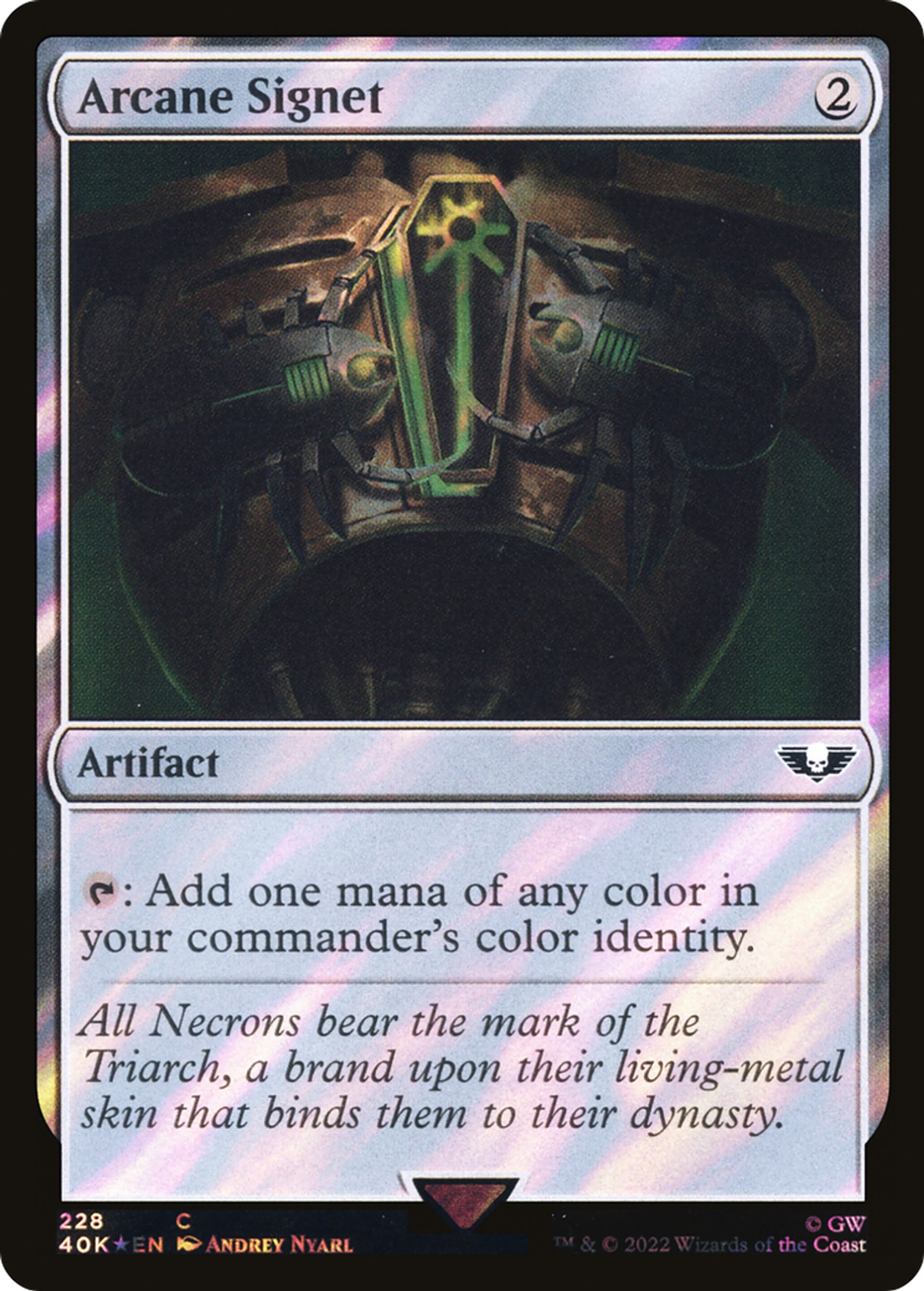 Cachet d'ésotérisme — Warhammer 40,000 Commander — Magic: The Gathering