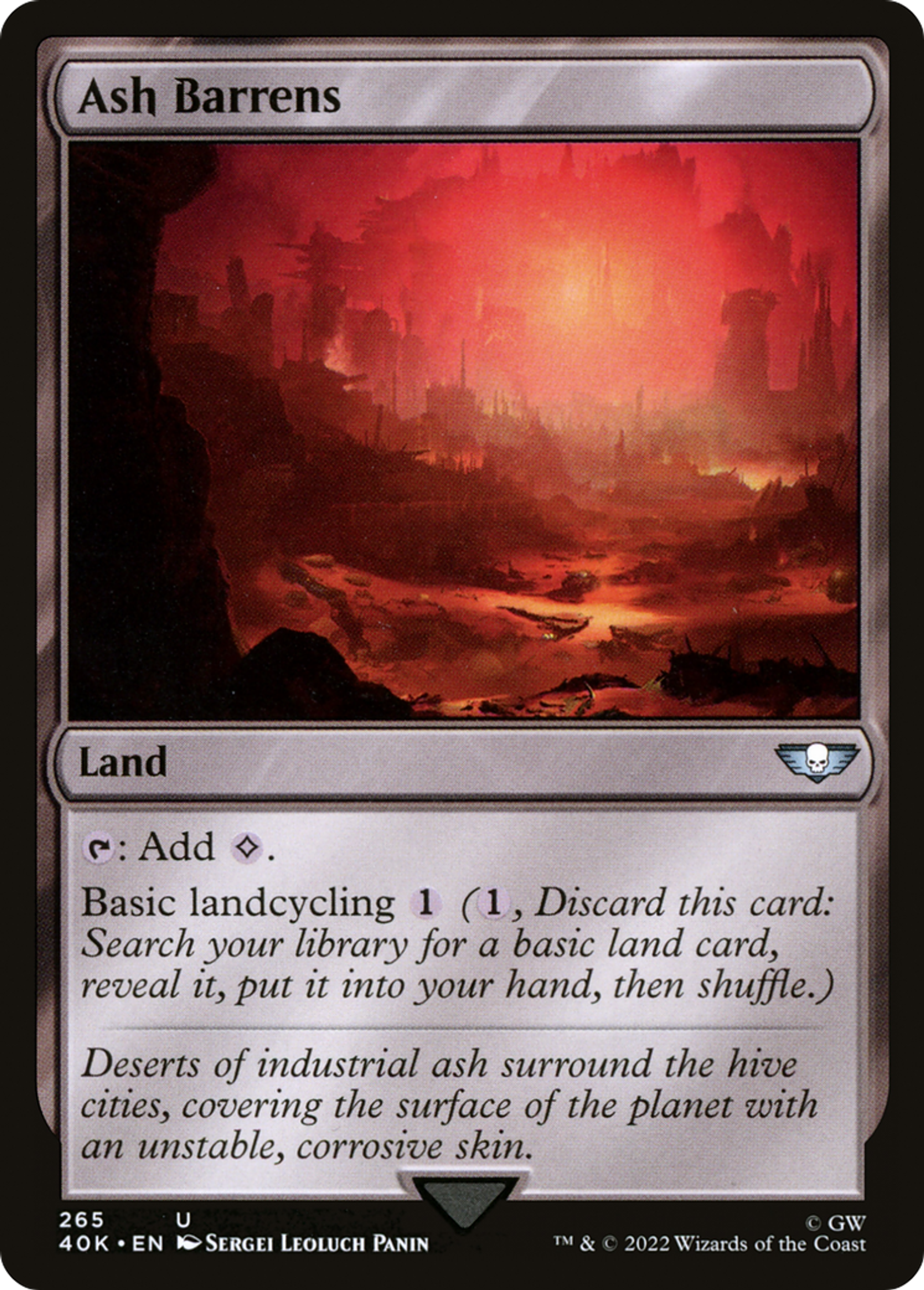 Landes cendreuses — Warhammer 40,000 Commander — Magic: The Gathering