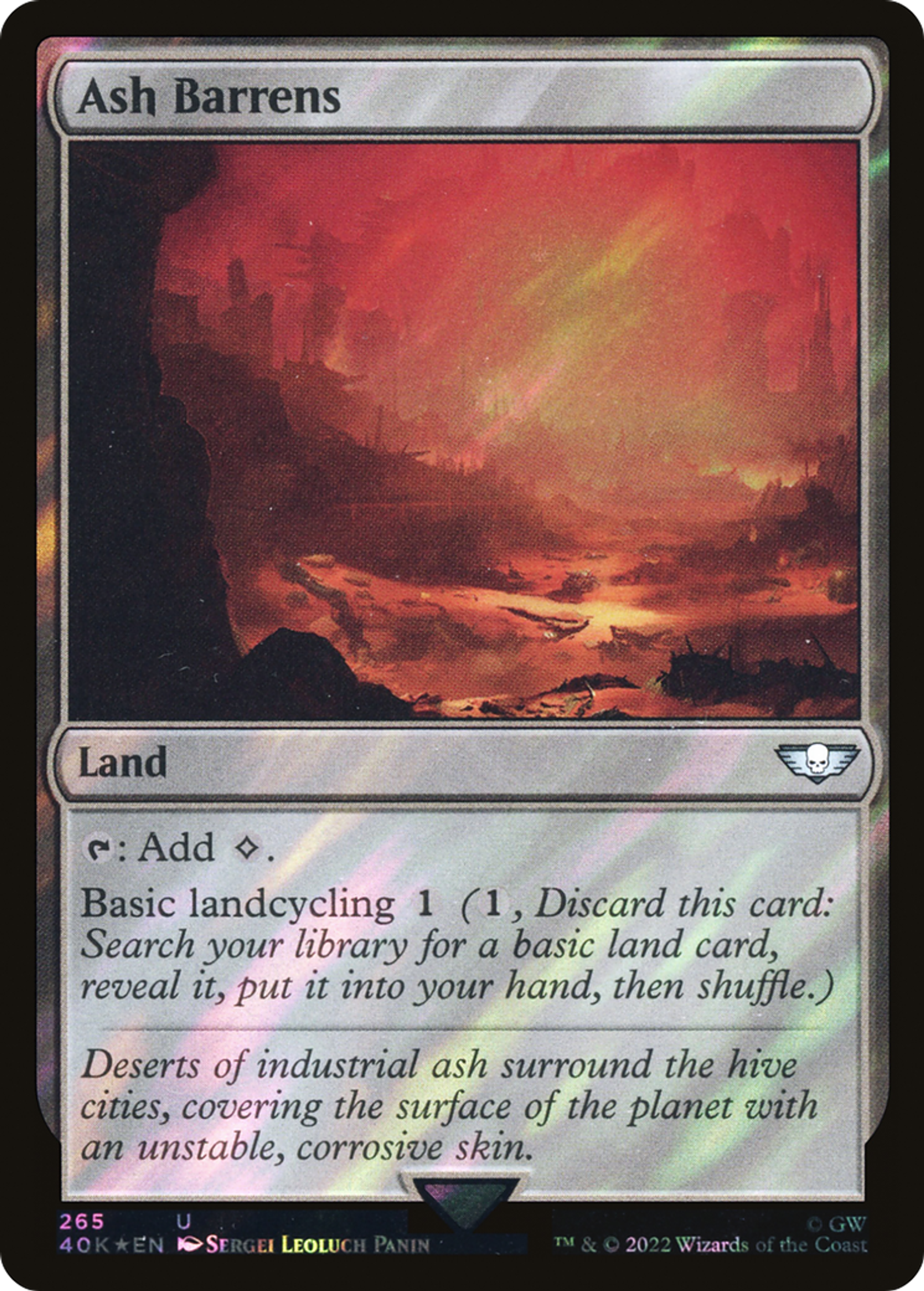 Landes cendreuses — Warhammer 40,000 Commander — Magic: The Gathering