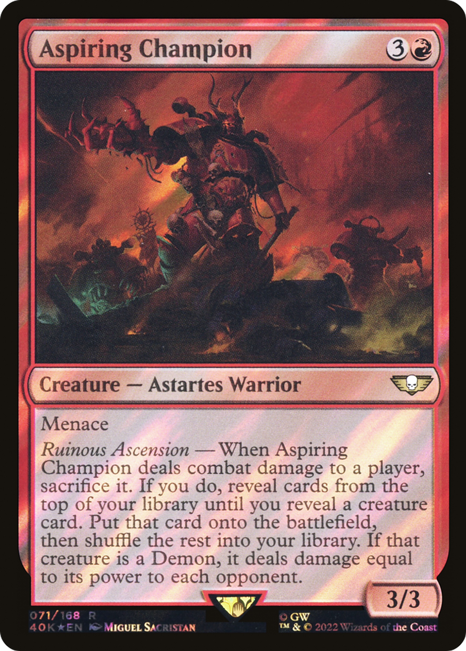 Aspiring Champion — Warhammer 40,000 Commander — Magic: The Gathering