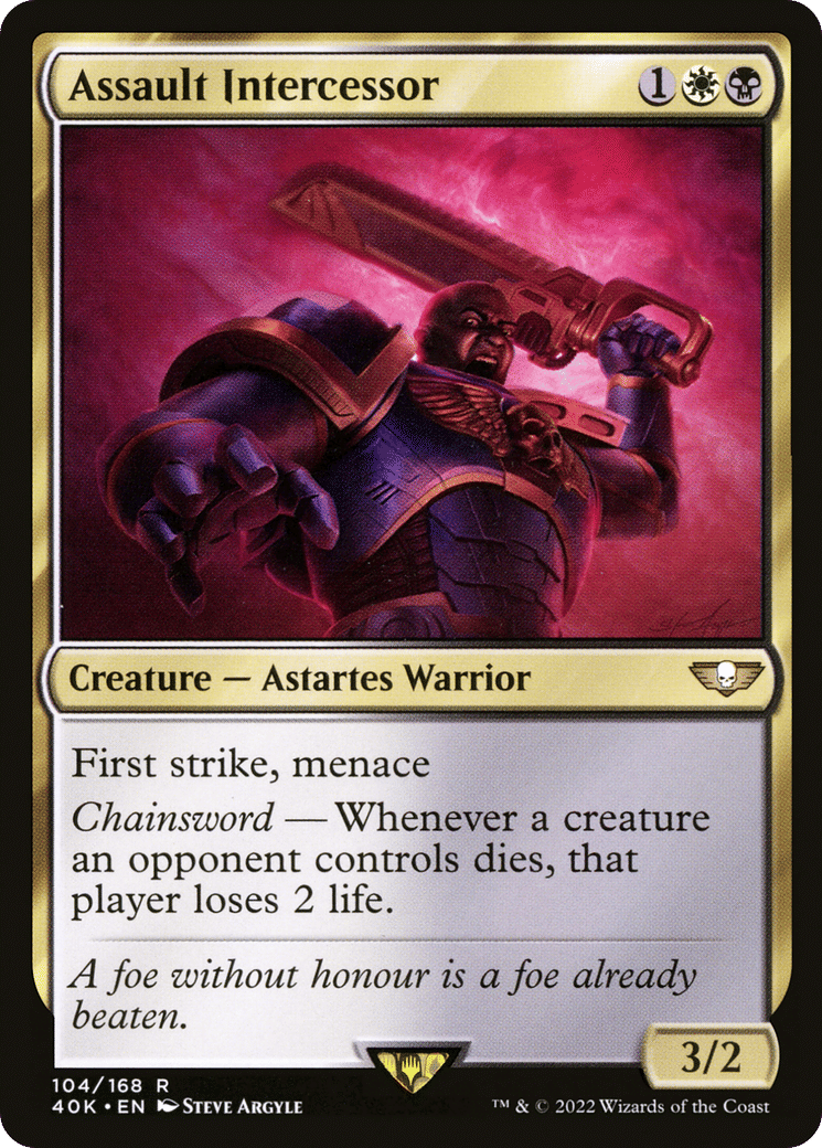 Assault Intercessor — Warhammer 40,000 Commander — Magic: The Gathering