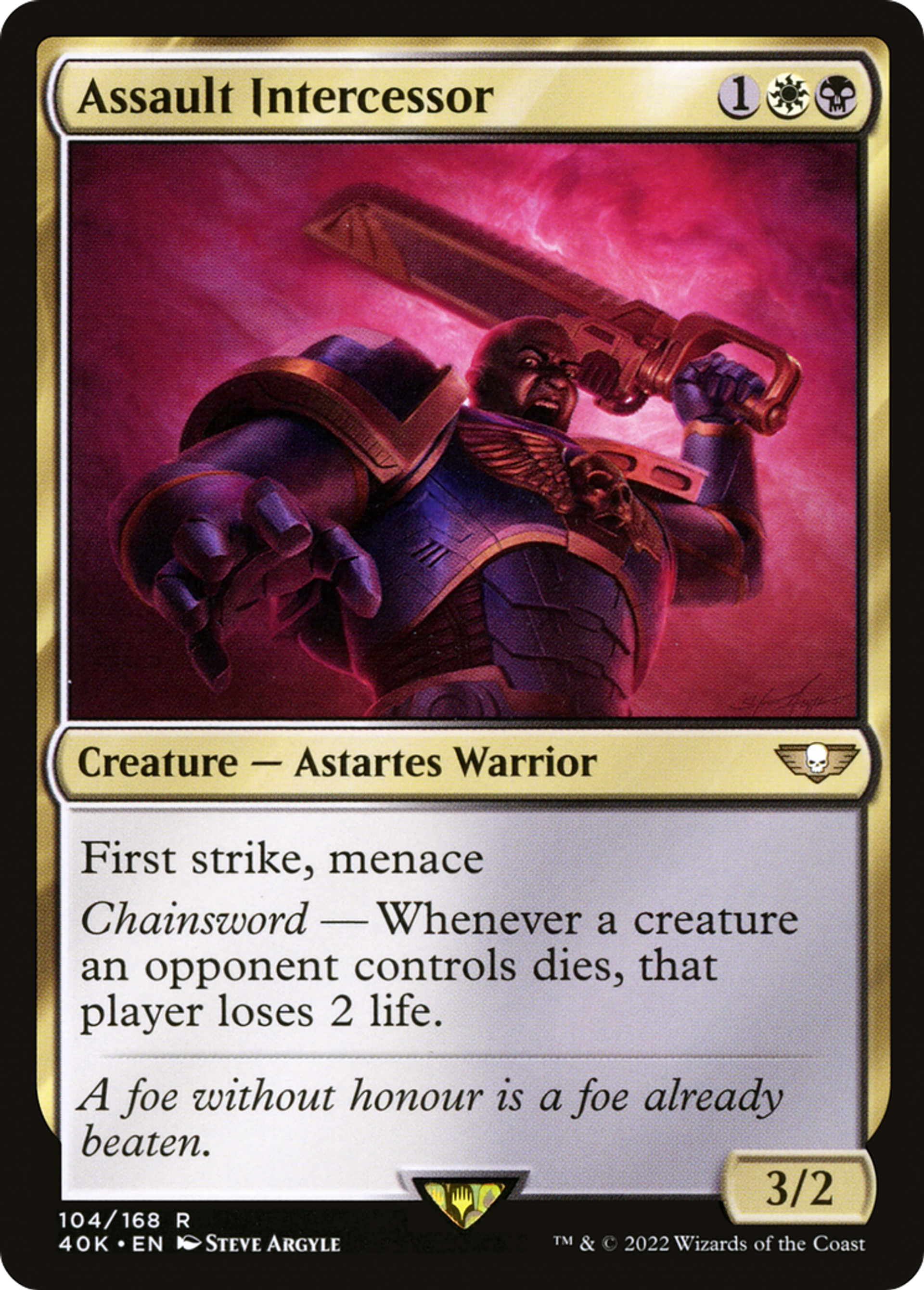 Assault Intercessor — Warhammer 40,000 Commander — Magic: The Gathering
