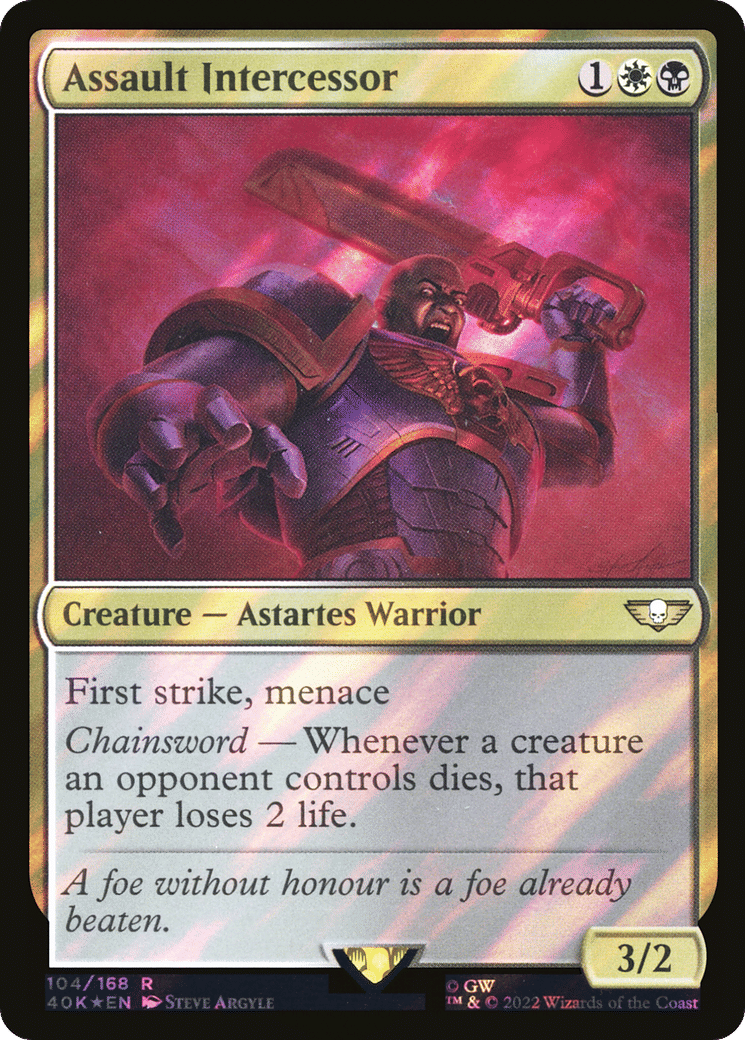 Assault Intercessor — Warhammer 40,000 Commander — Magic: The Gathering