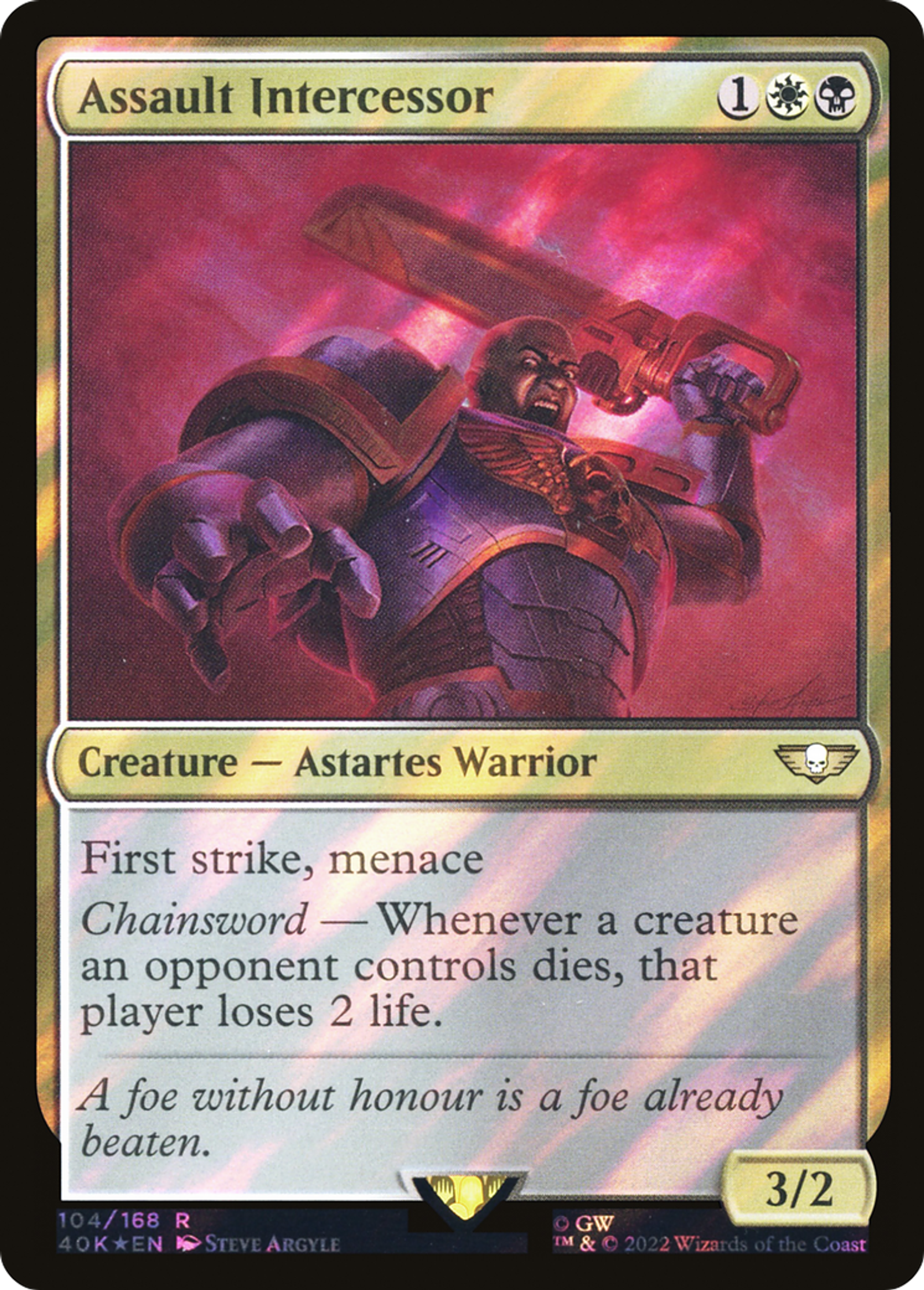 Assault Intercessor — Warhammer 40,000 Commander — Magic: The Gathering