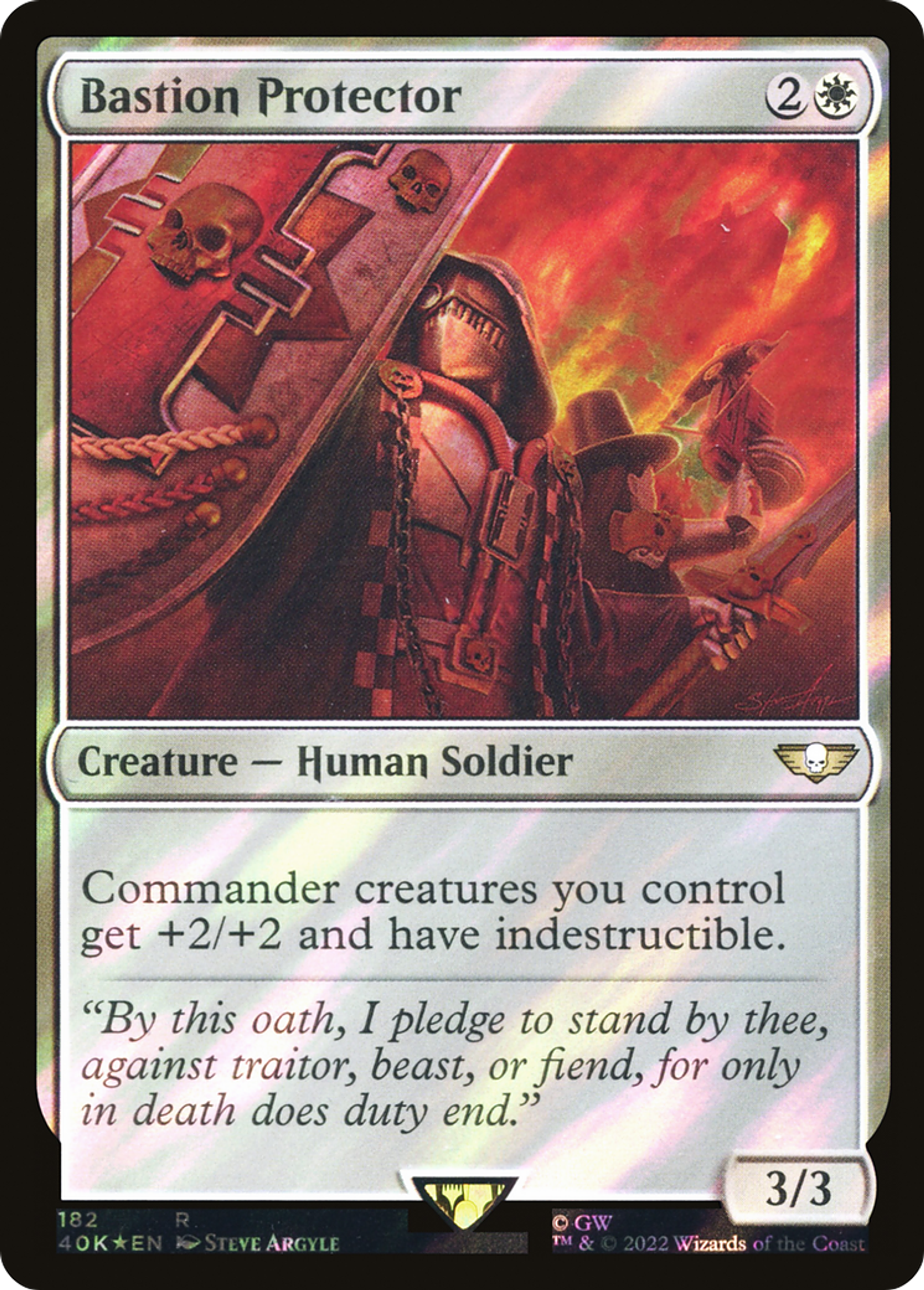 Bastion Protector — Warhammer 40,000 Commander — Magic: The Gathering