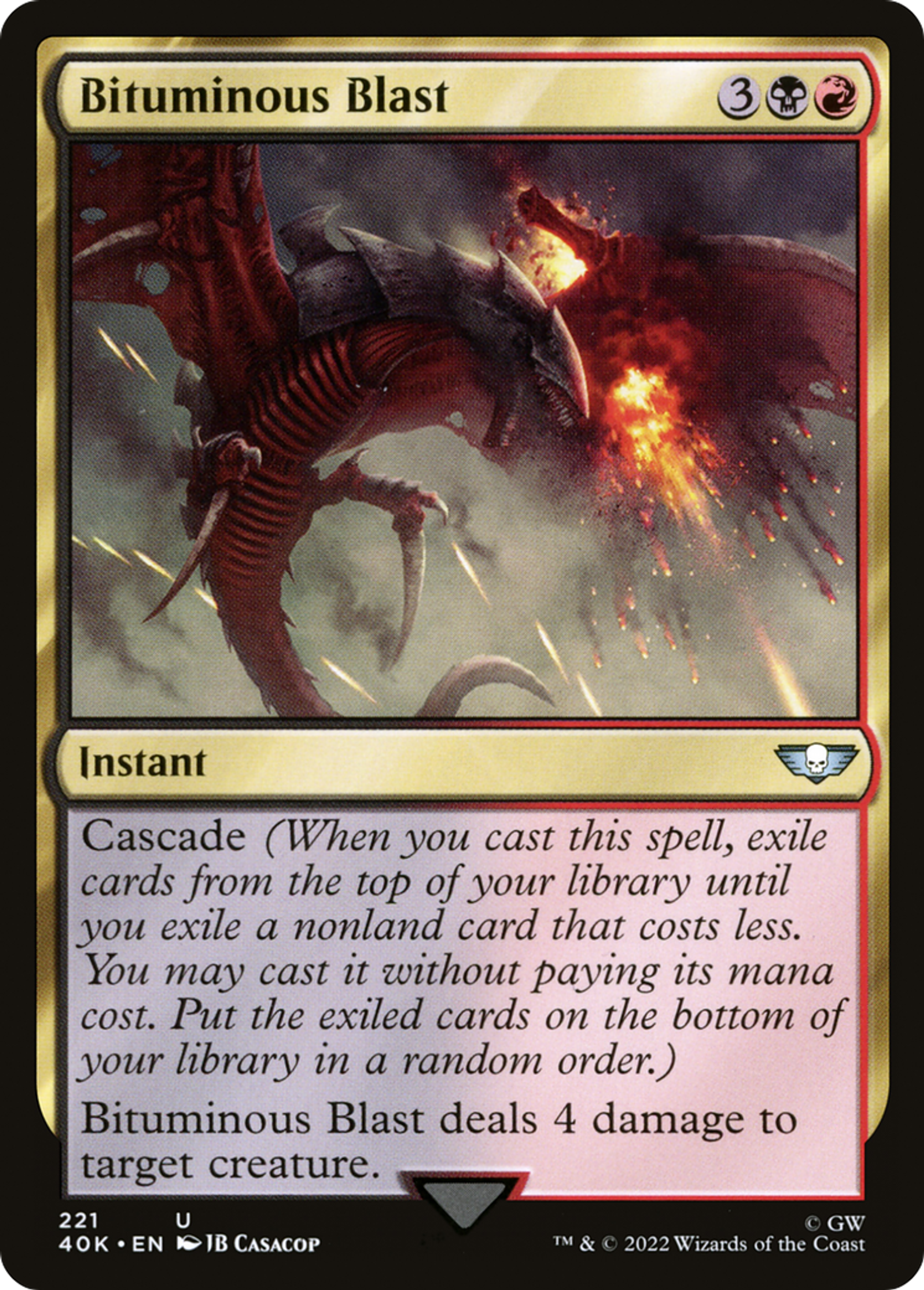 Salve bitumeuse — Warhammer 40,000 Commander — Magic: The Gathering