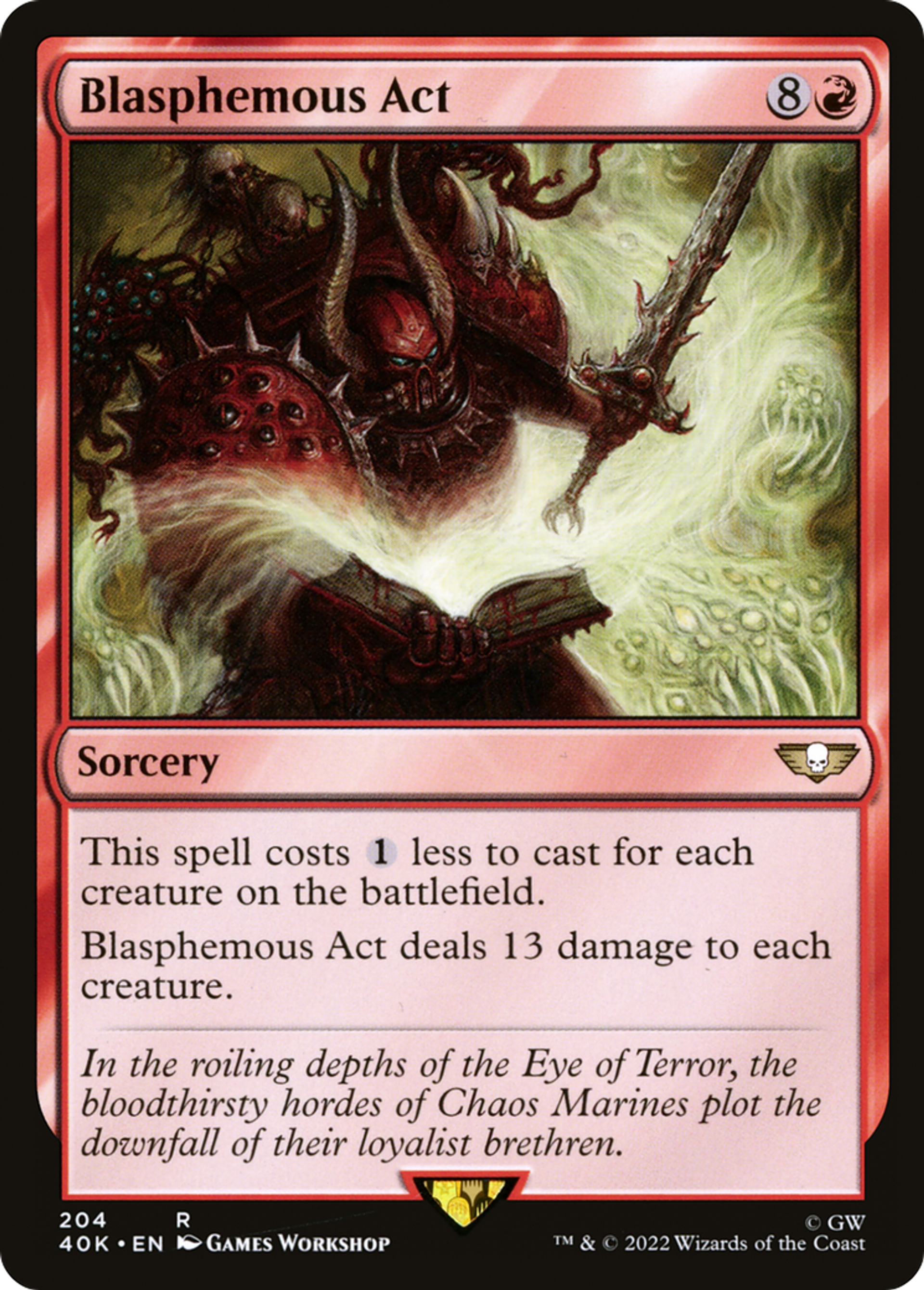 Acte blasphématoire — Warhammer 40,000 Commander — Magic: The Gathering