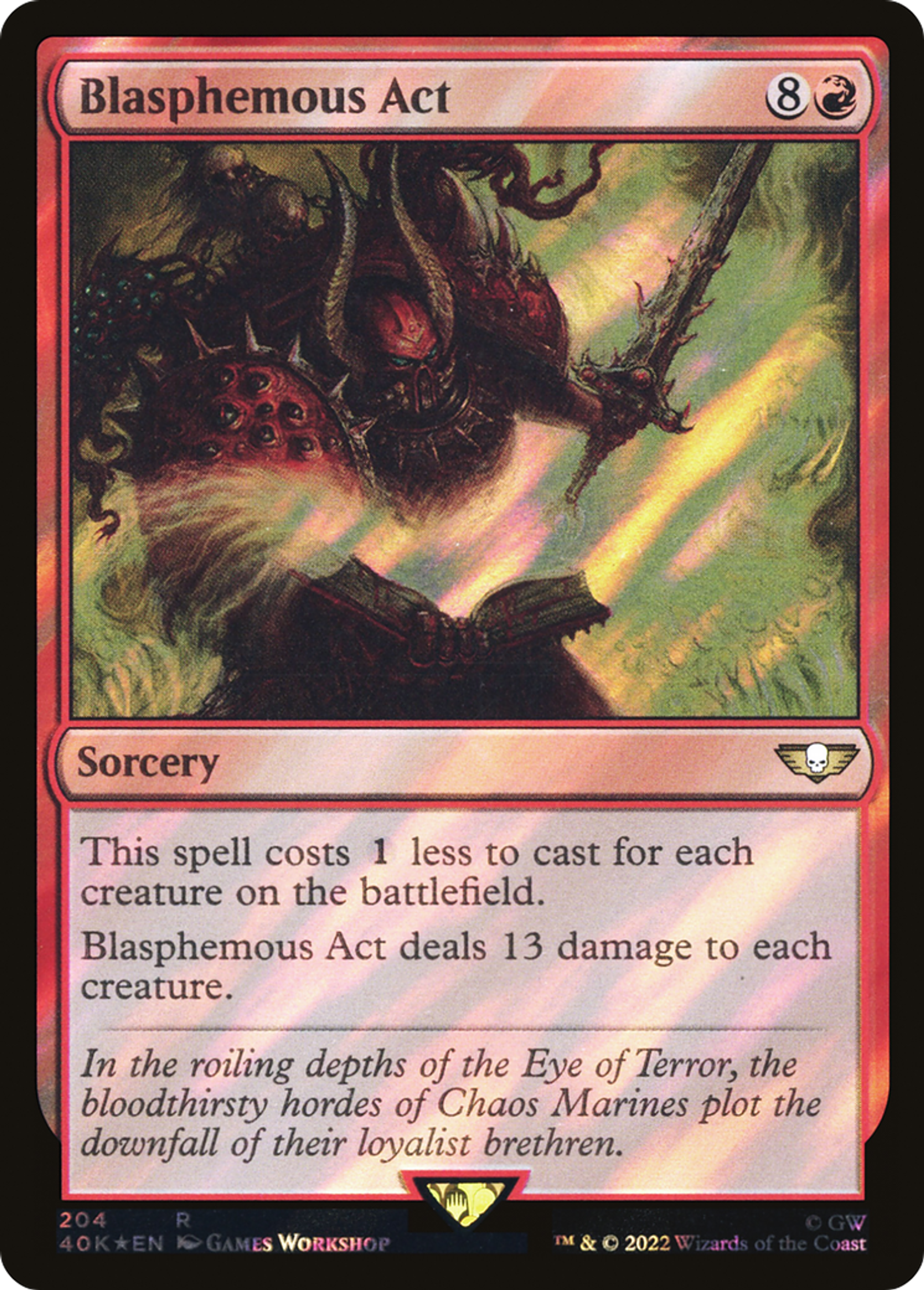 Acte blasphématoire — Warhammer 40,000 Commander — Magic: The Gathering
