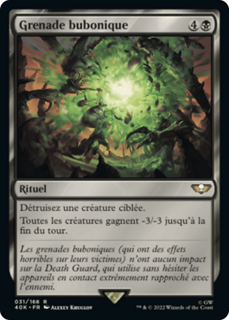Grenade bubonique — Warhammer 40,000 Commander — Magic: The Gathering