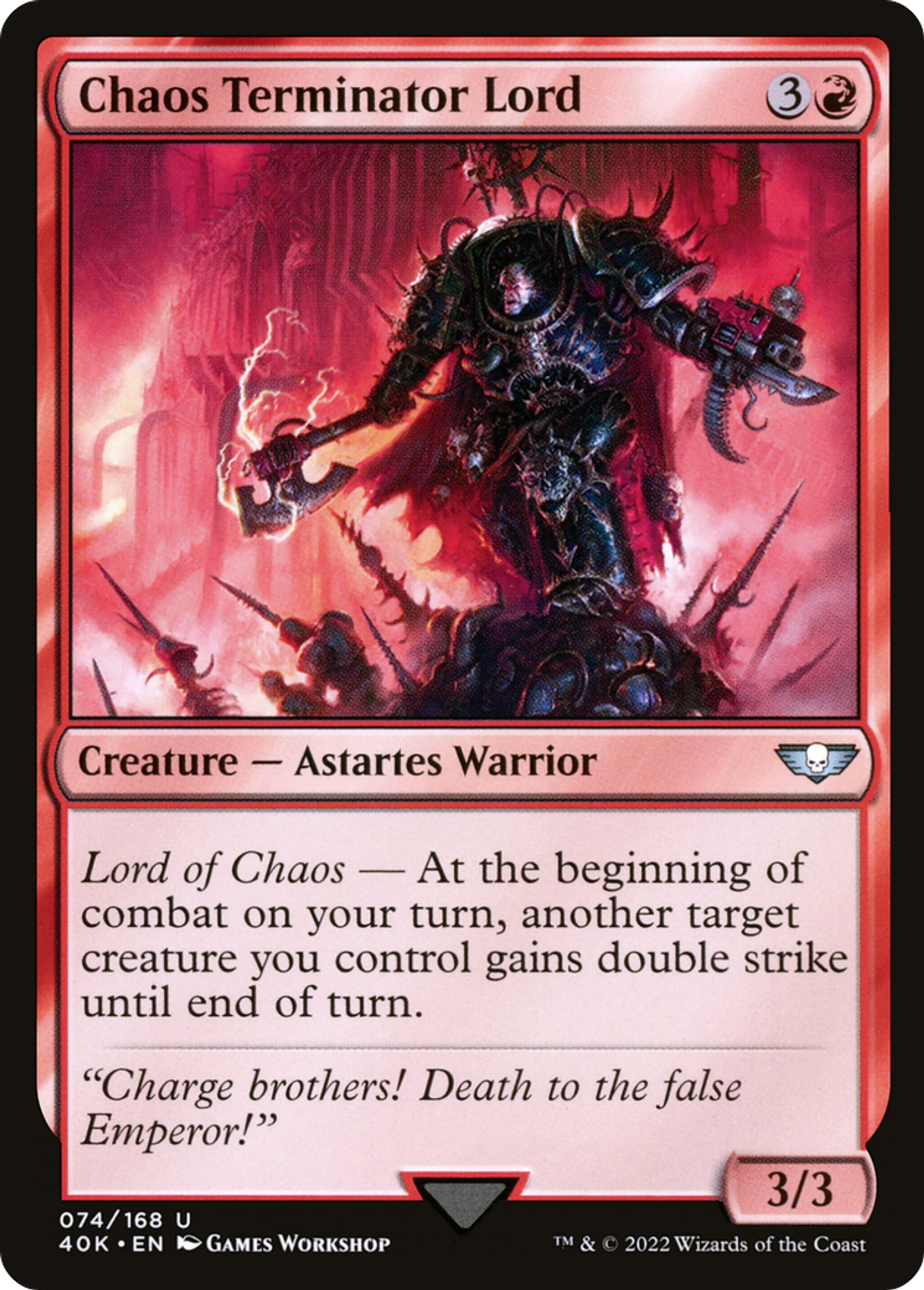Chaos Terminator Lord — Warhammer 40,000 Commander — Magic: The Gathering