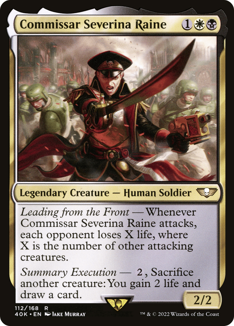 Commissar Severina Raine — Warhammer 40,000 Commander — Magic: The Gathering