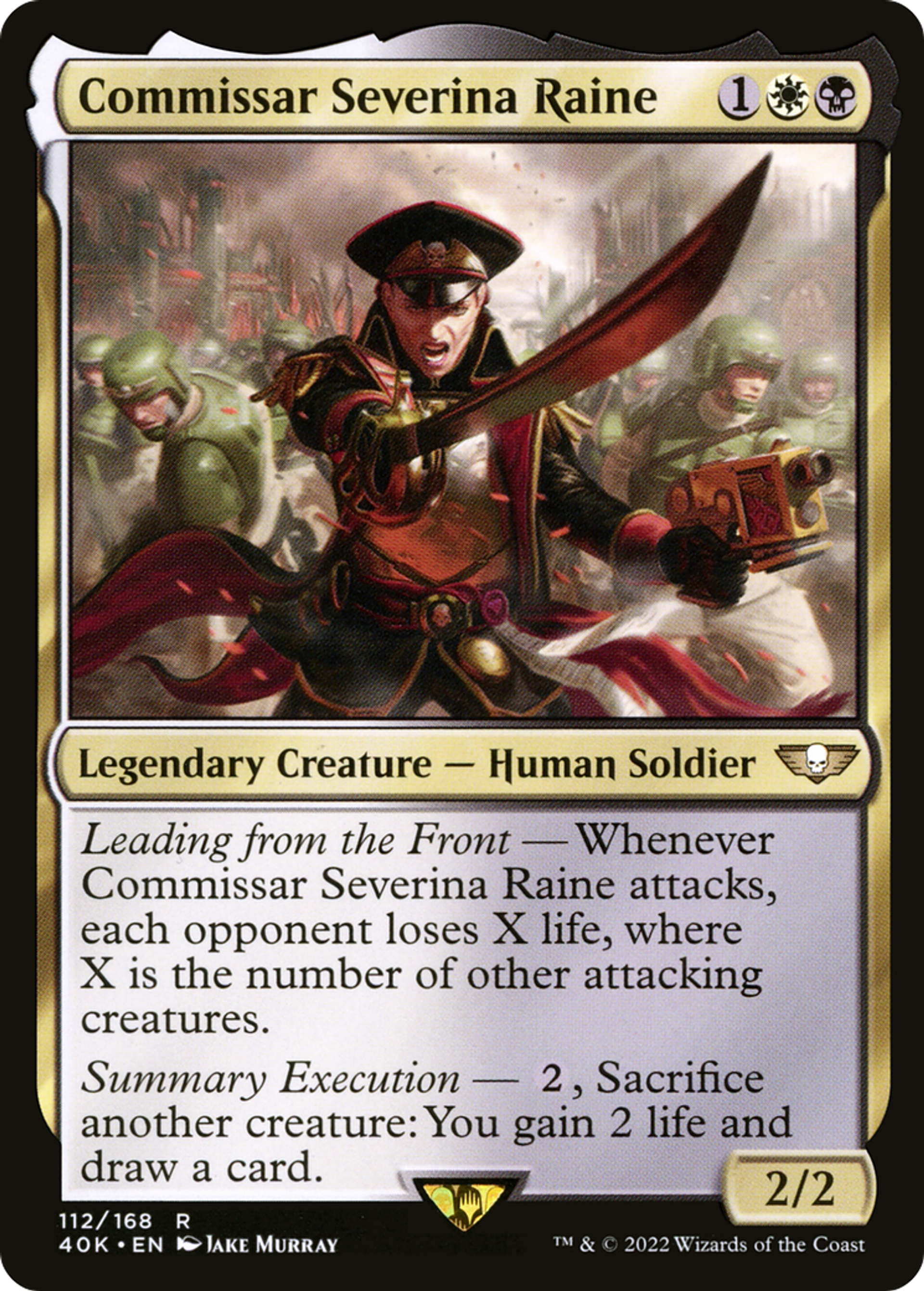 Commissar Severina Raine — Warhammer 40,000 Commander — Magic: The Gathering