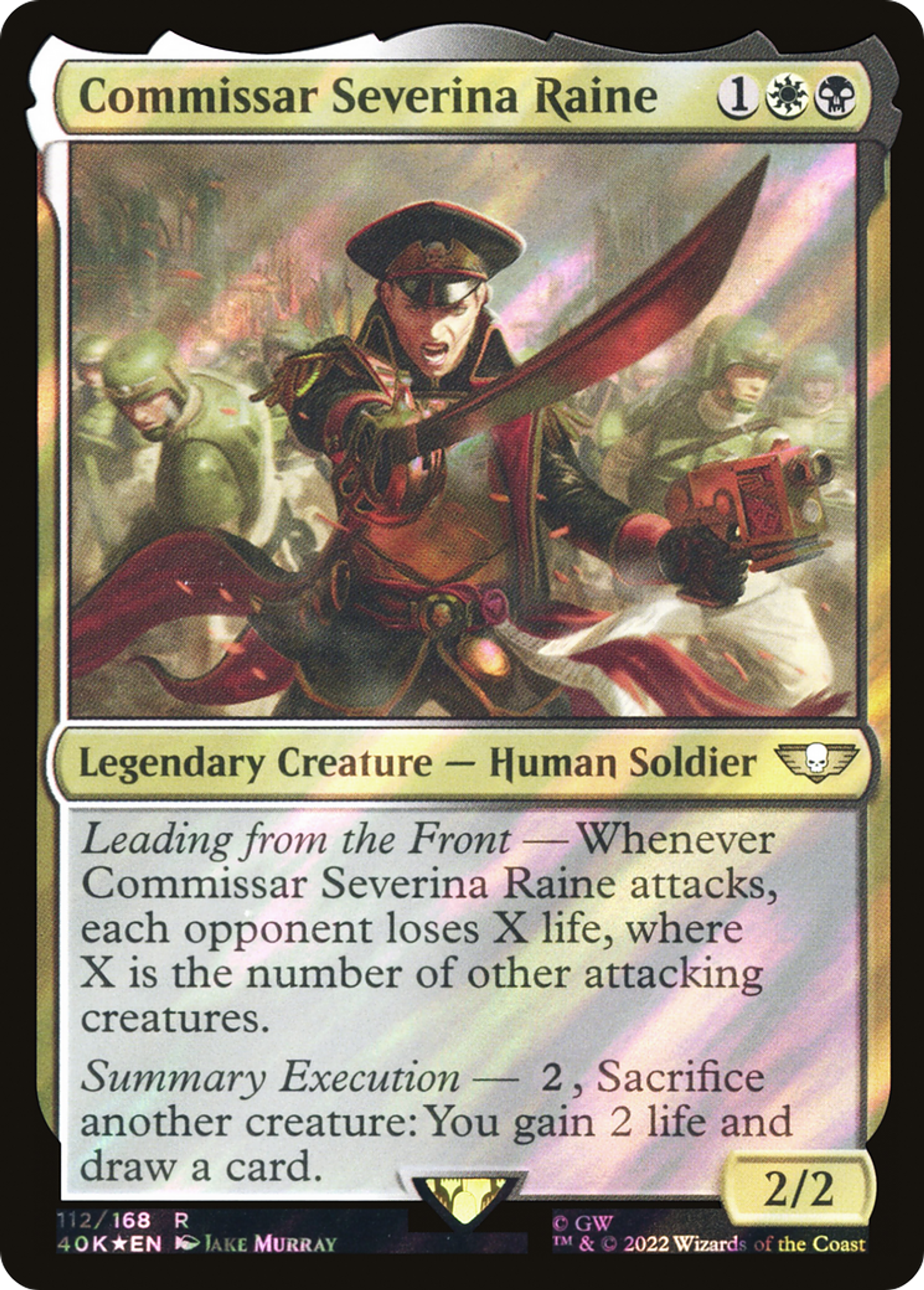 Commissar Severina Raine — Warhammer 40,000 Commander — Magic: The Gathering