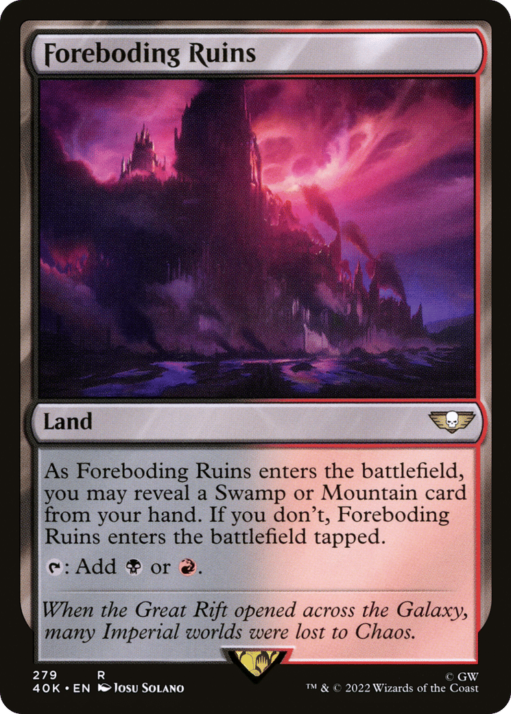 Foreboding Ruins — Warhammer 40,000 Commander — Magic: The Gathering