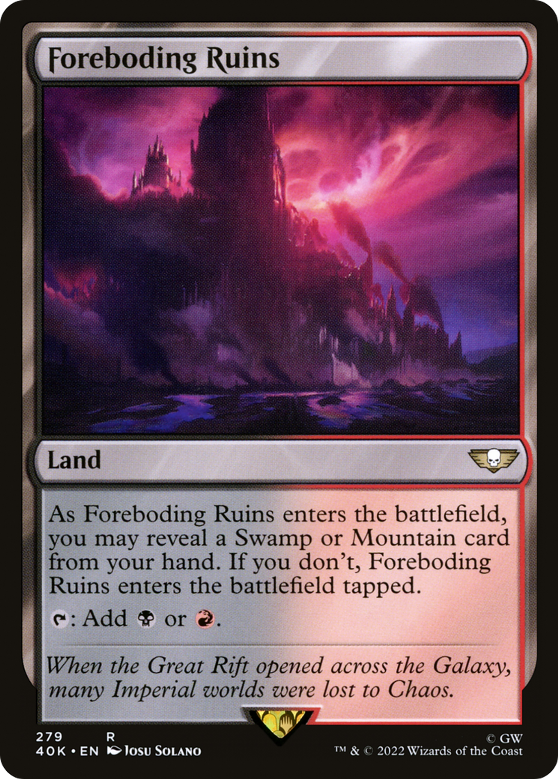 Ruines angoissantes — Warhammer 40,000 Commander — Magic: The Gathering