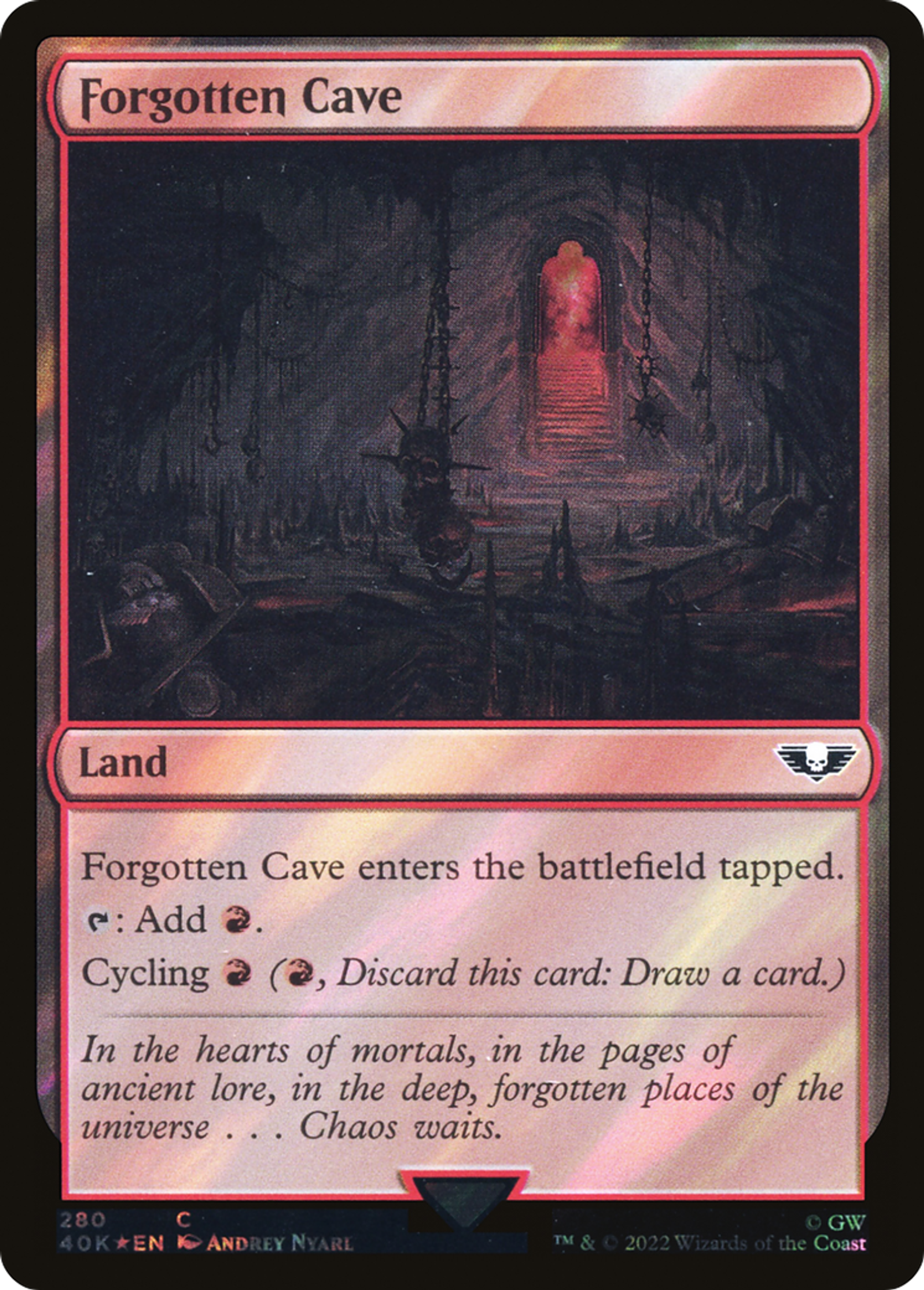 Caverne oubliée — Warhammer 40,000 Commander — Magic: The Gathering