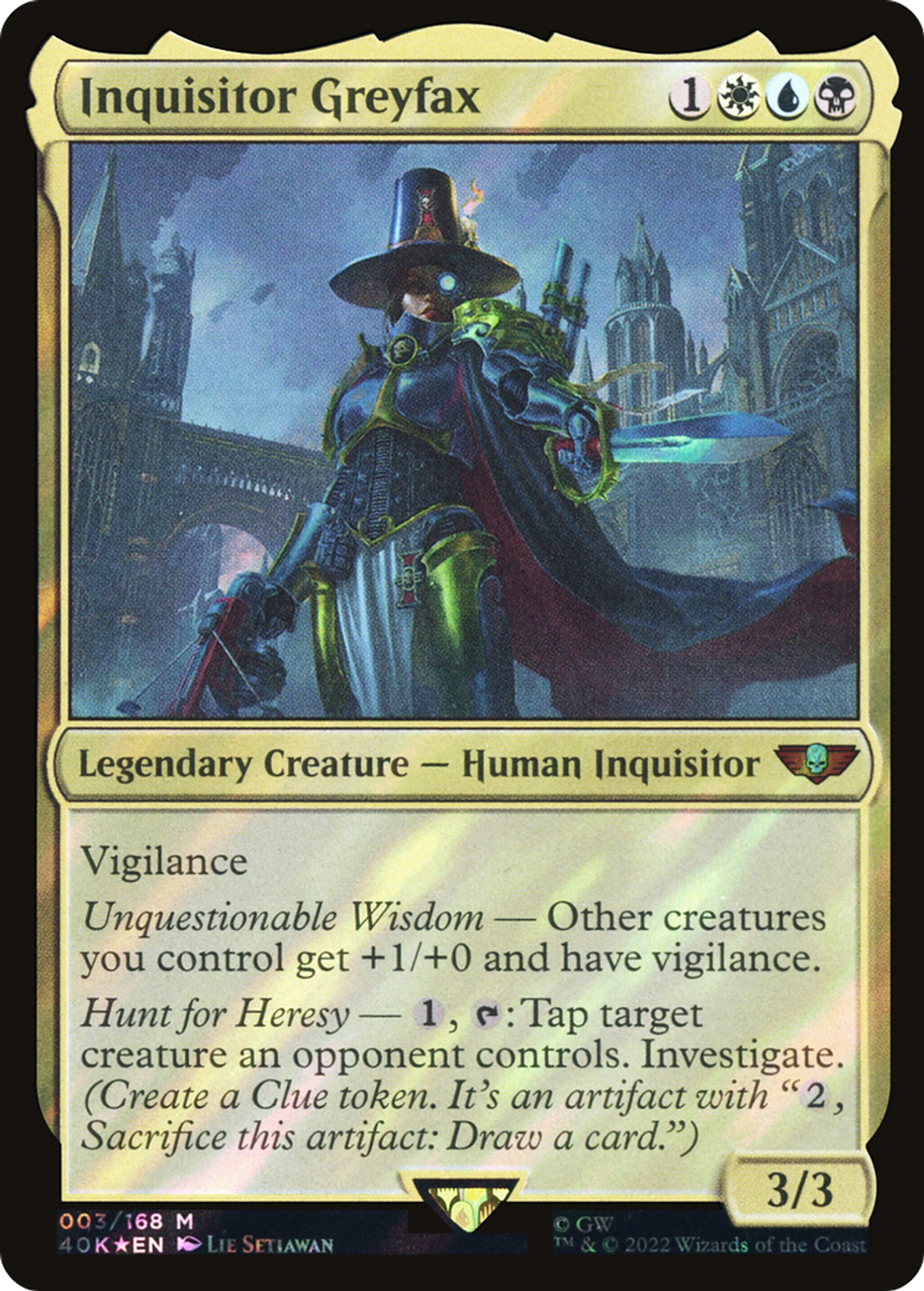 Inquisitor Greyfax — Warhammer 40,000 Commander — Magic: The Gathering