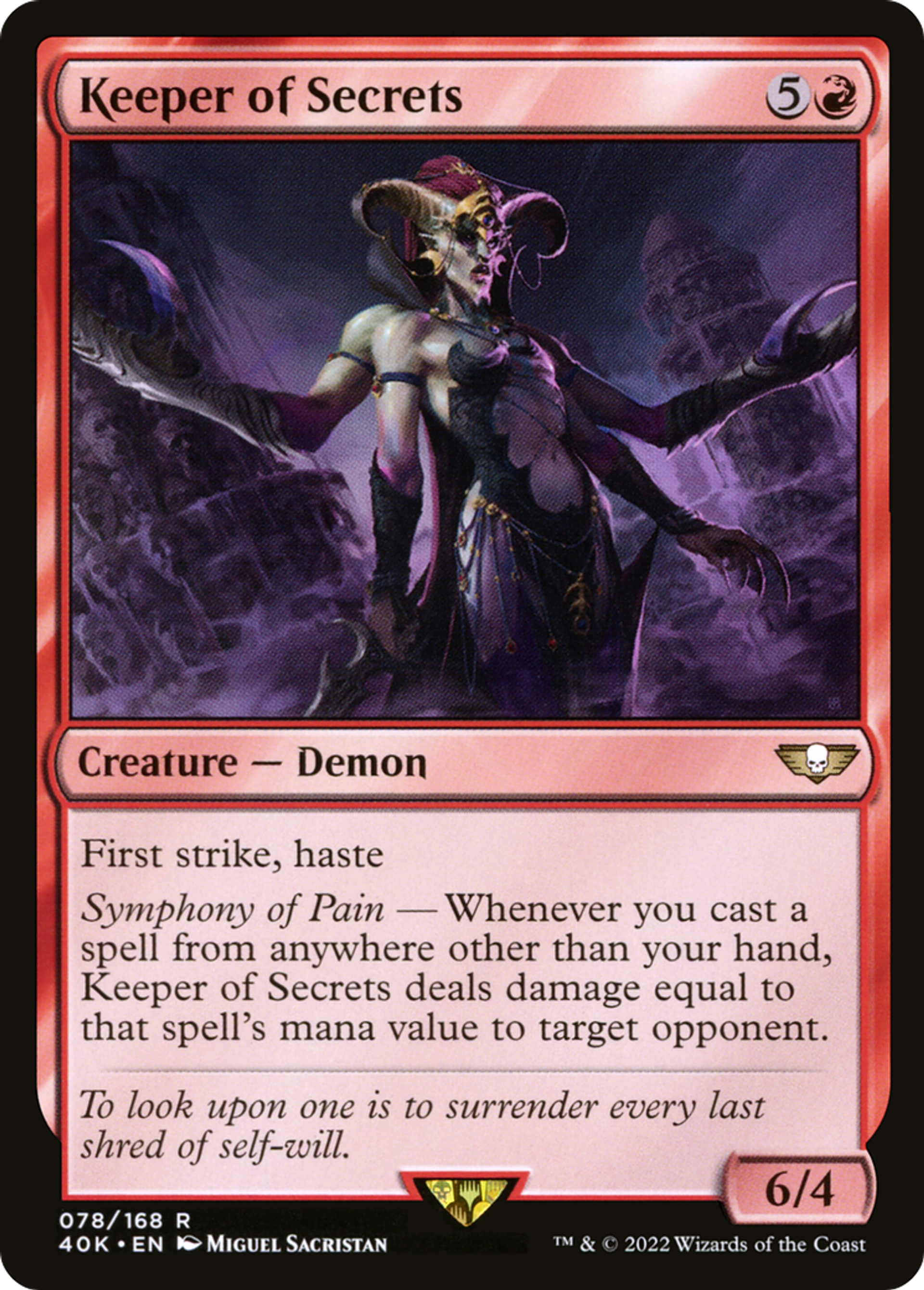 Keeper of Secrets — Warhammer 40,000 Commander — Magic: The Gathering