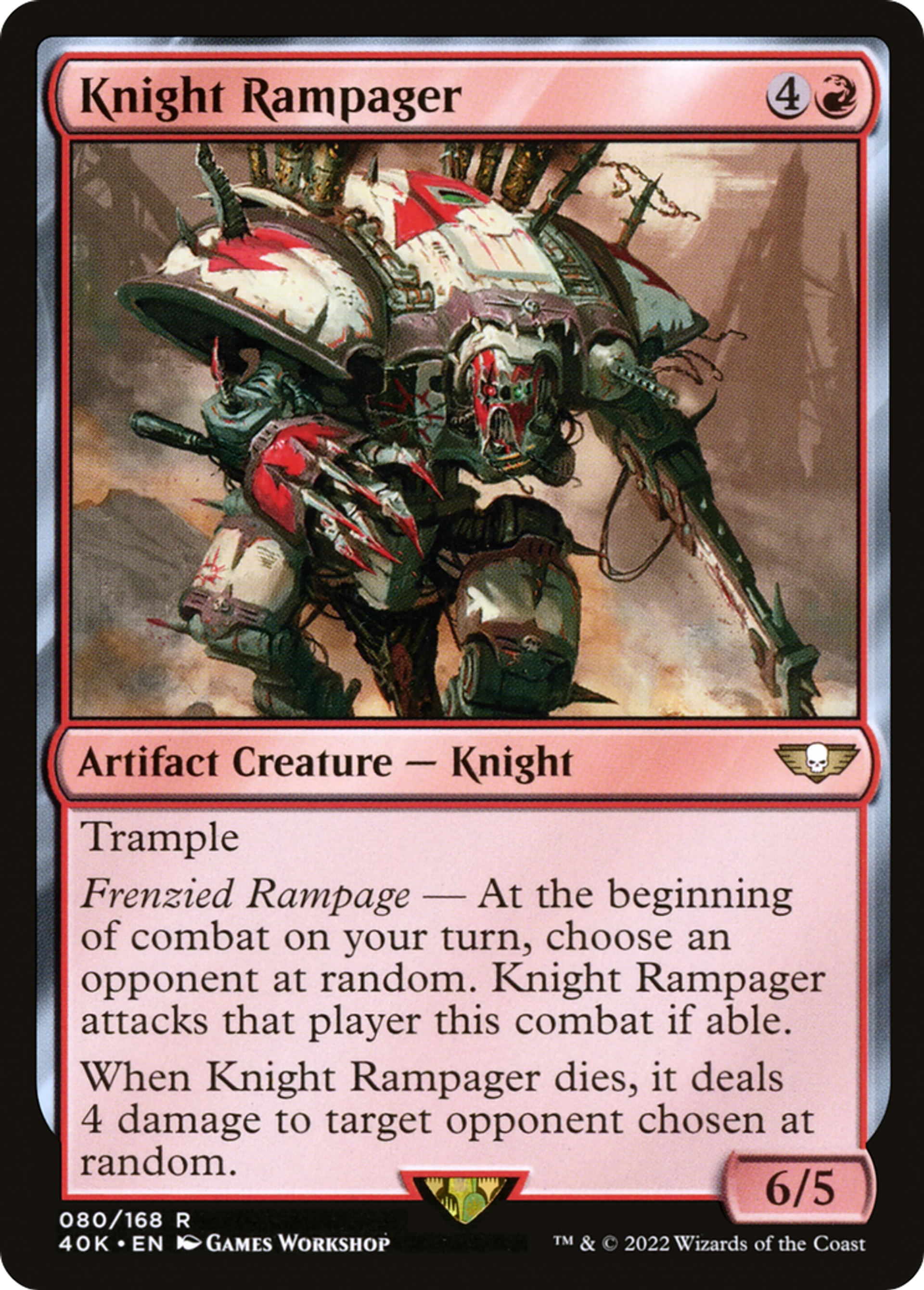 Knight Rampager — Warhammer 40,000 Commander — Magic: The Gathering