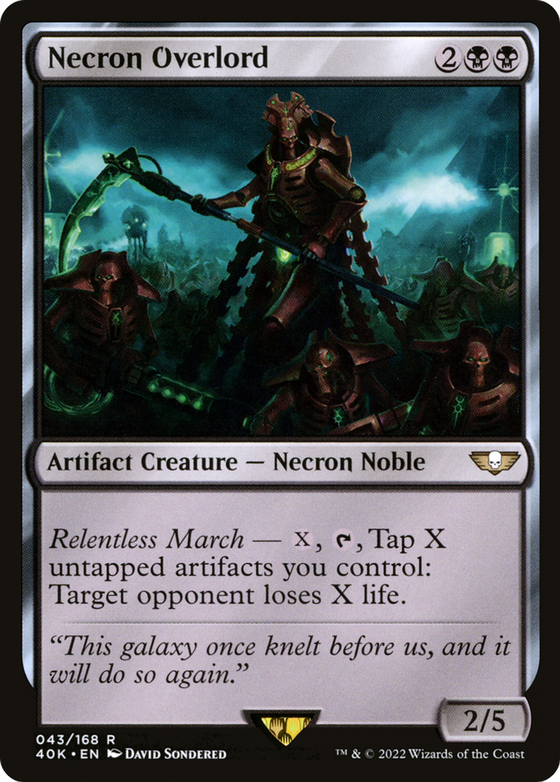 Necron Overlord — Warhammer 40,000 Commander — Magic: The Gathering