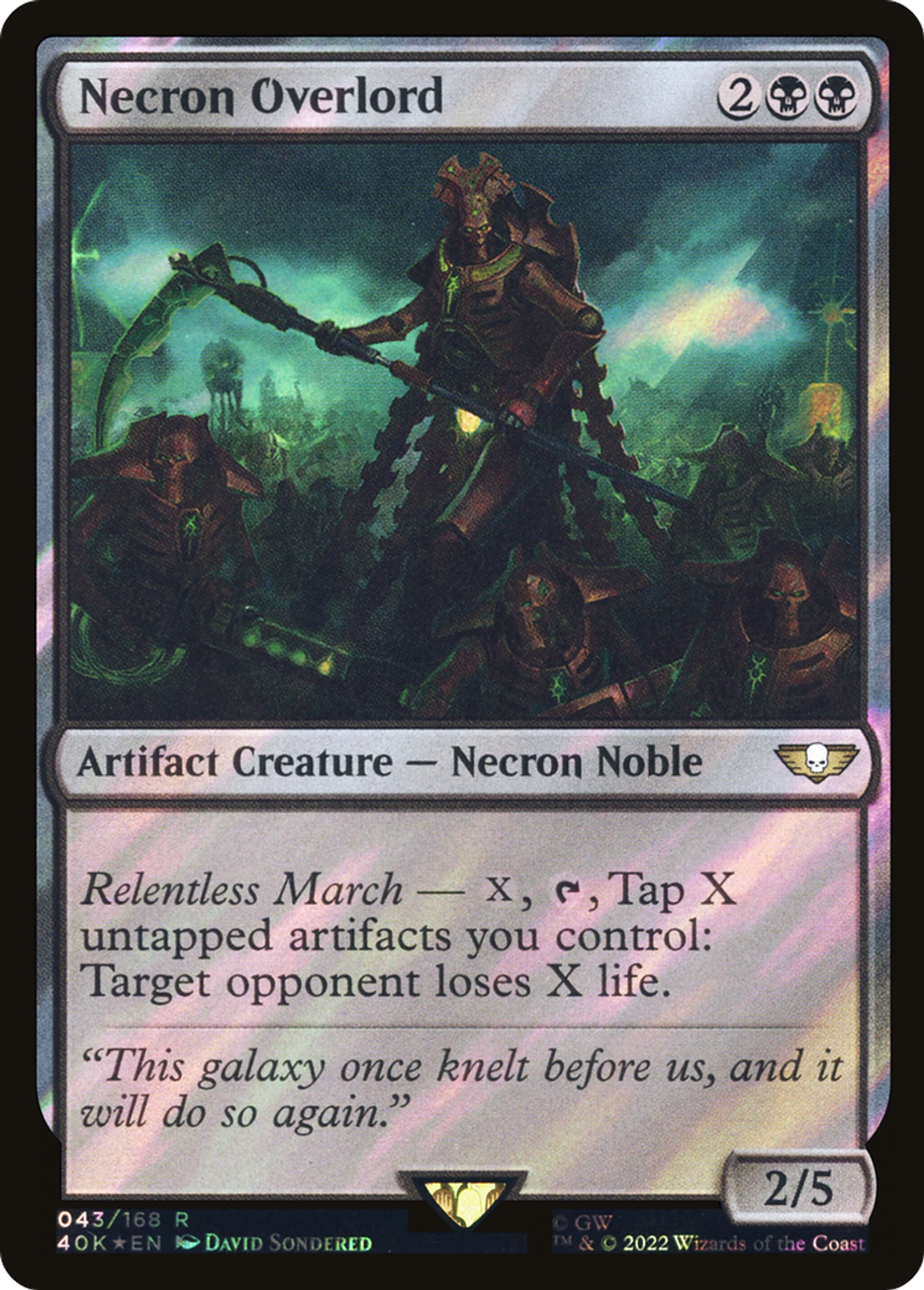 Necron Overlord — Warhammer 40,000 Commander — Magic: The Gathering