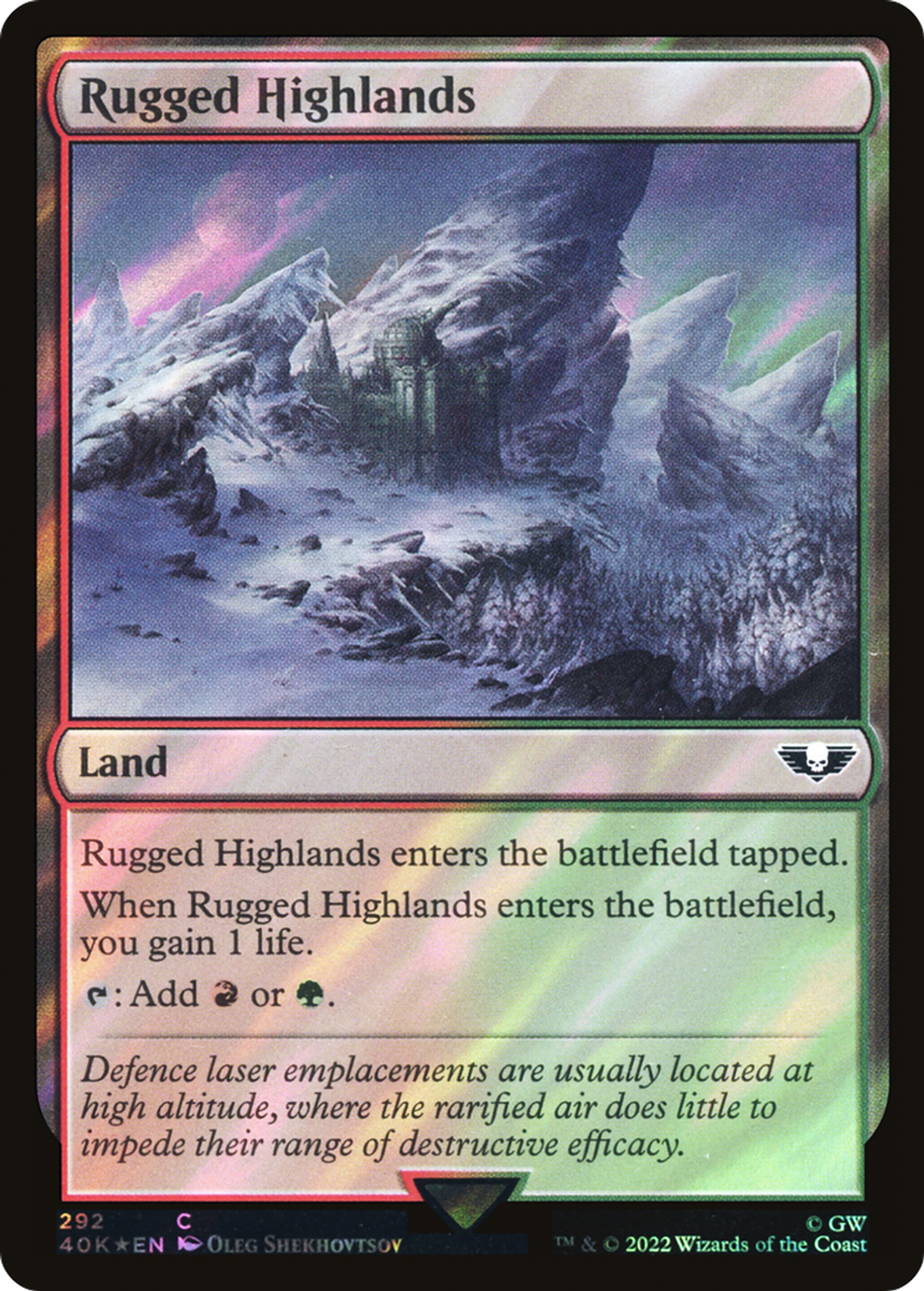 Hautes terres rocailleuses — Warhammer 40,000 Commander — Magic: The Gathering