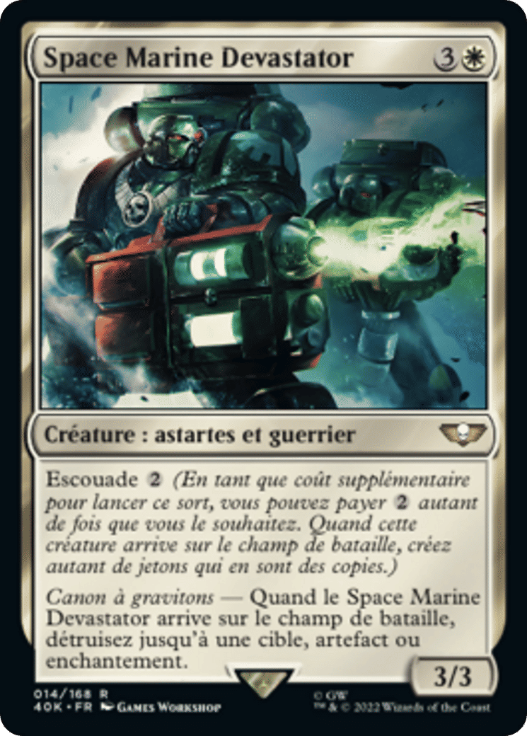 Space Marine Devastator — Warhammer 40,000 Commander — Magic: The Gathering