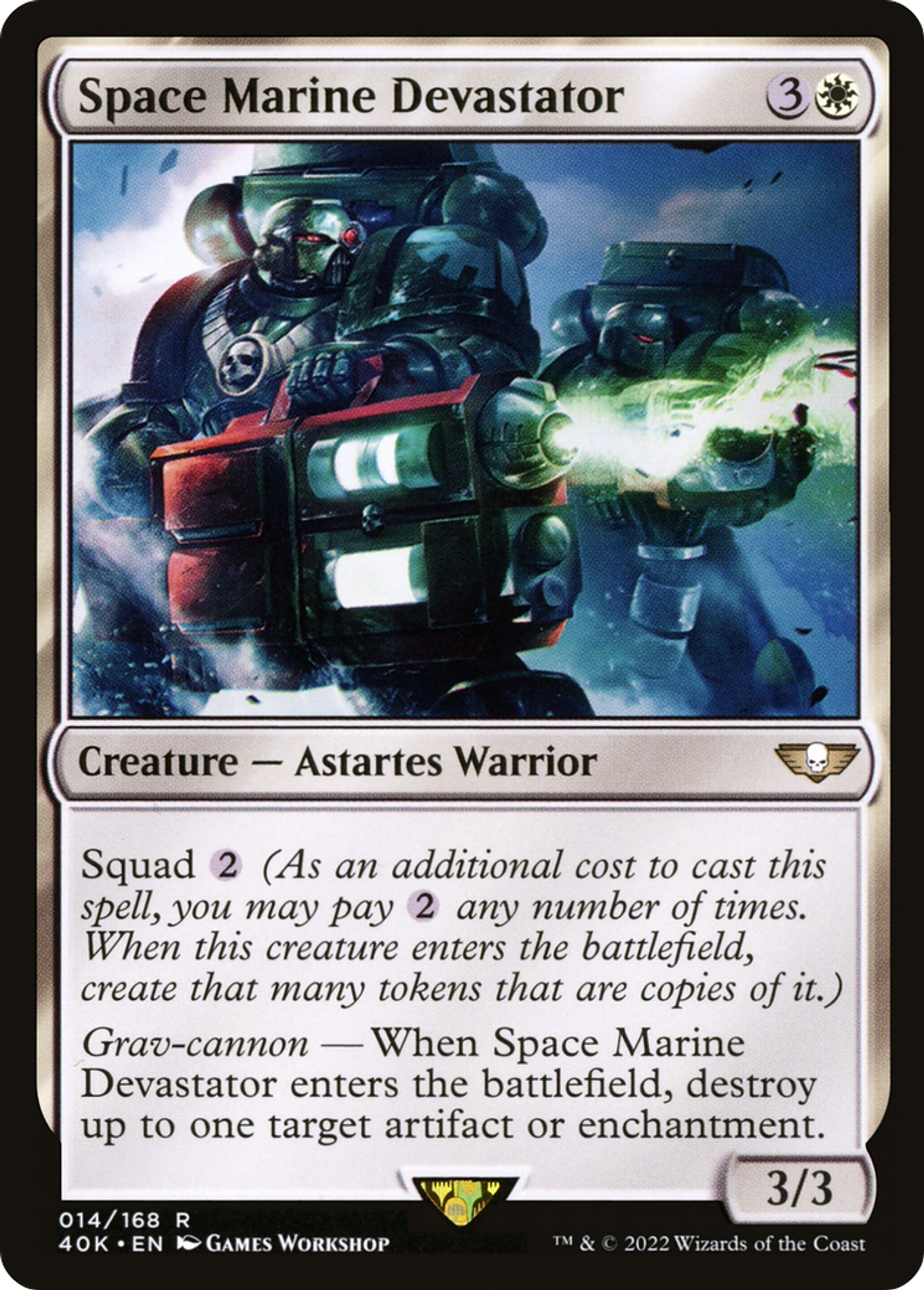 Space Marine Devastator — Warhammer 40,000 Commander — Magic: The Gathering
