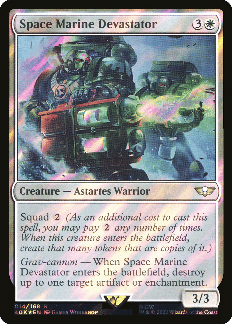 Space Marine Devastator — Warhammer 40,000 Commander — Magic: The Gathering