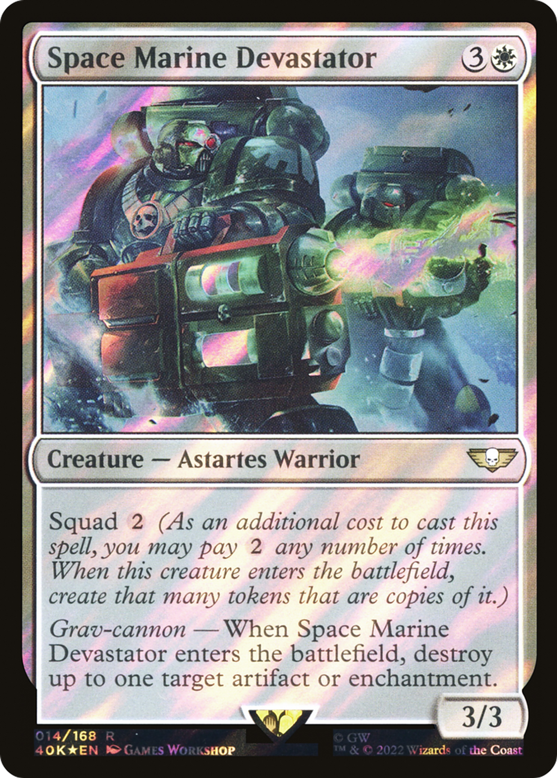 Space Marine Devastator — Warhammer 40,000 Commander — Magic: The Gathering