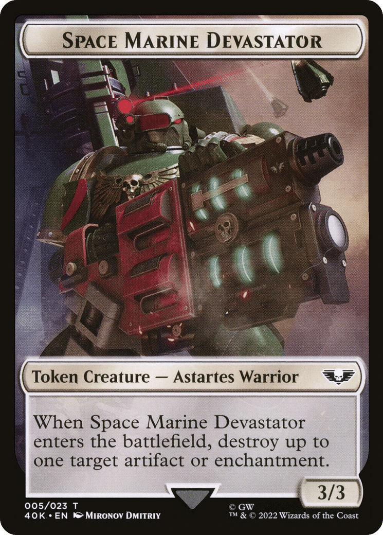 Space Marine Devastator — Warhammer 40,000 Commander — Magic: The Gathering
