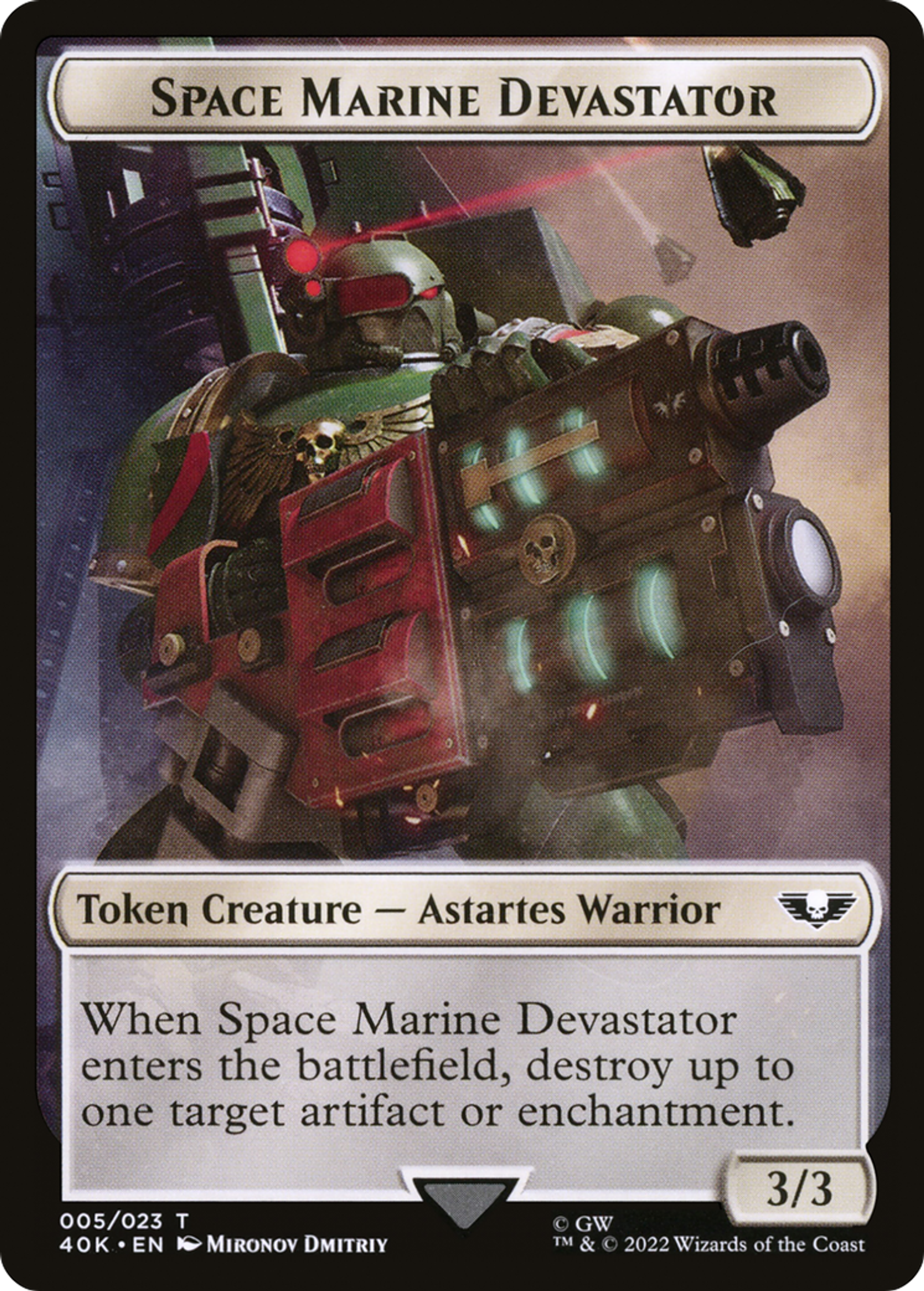 Space Marine Devastator — Warhammer 40,000 Commander — Magic: The Gathering