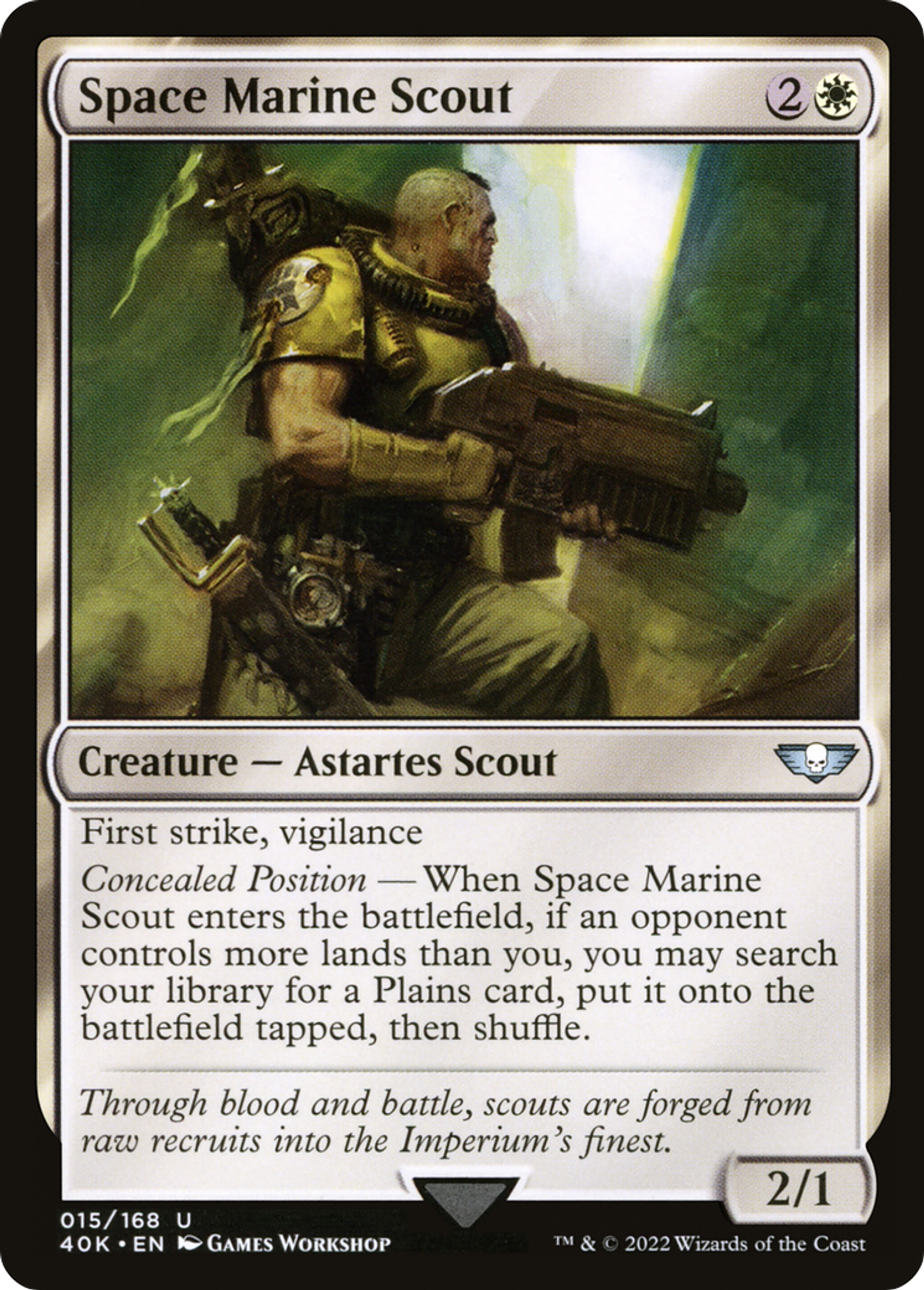 Space Marine Scout — Warhammer 40,000 Commander — Magic: The Gathering