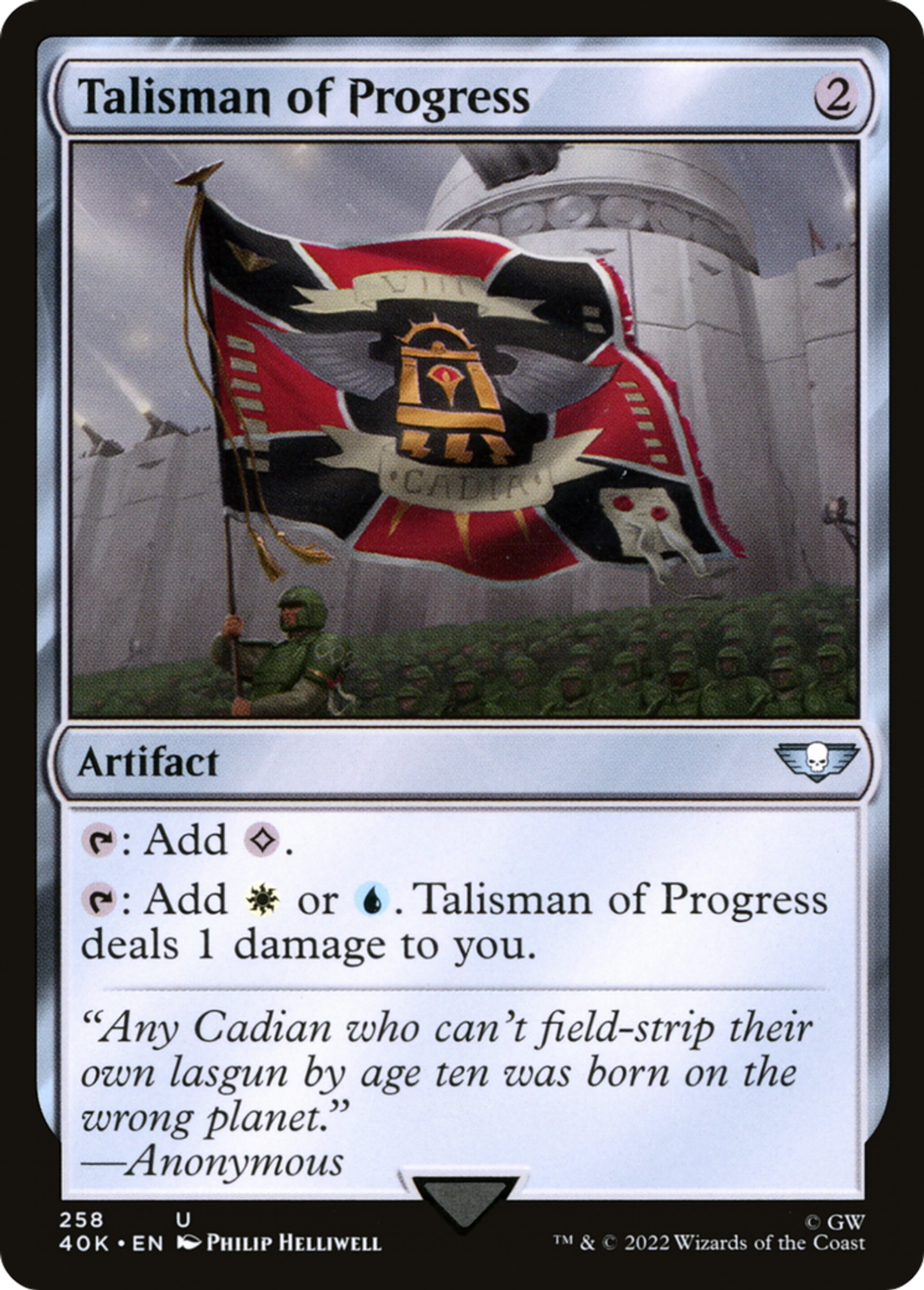 Talisman de progrès — Warhammer 40,000 Commander — Magic: The Gathering