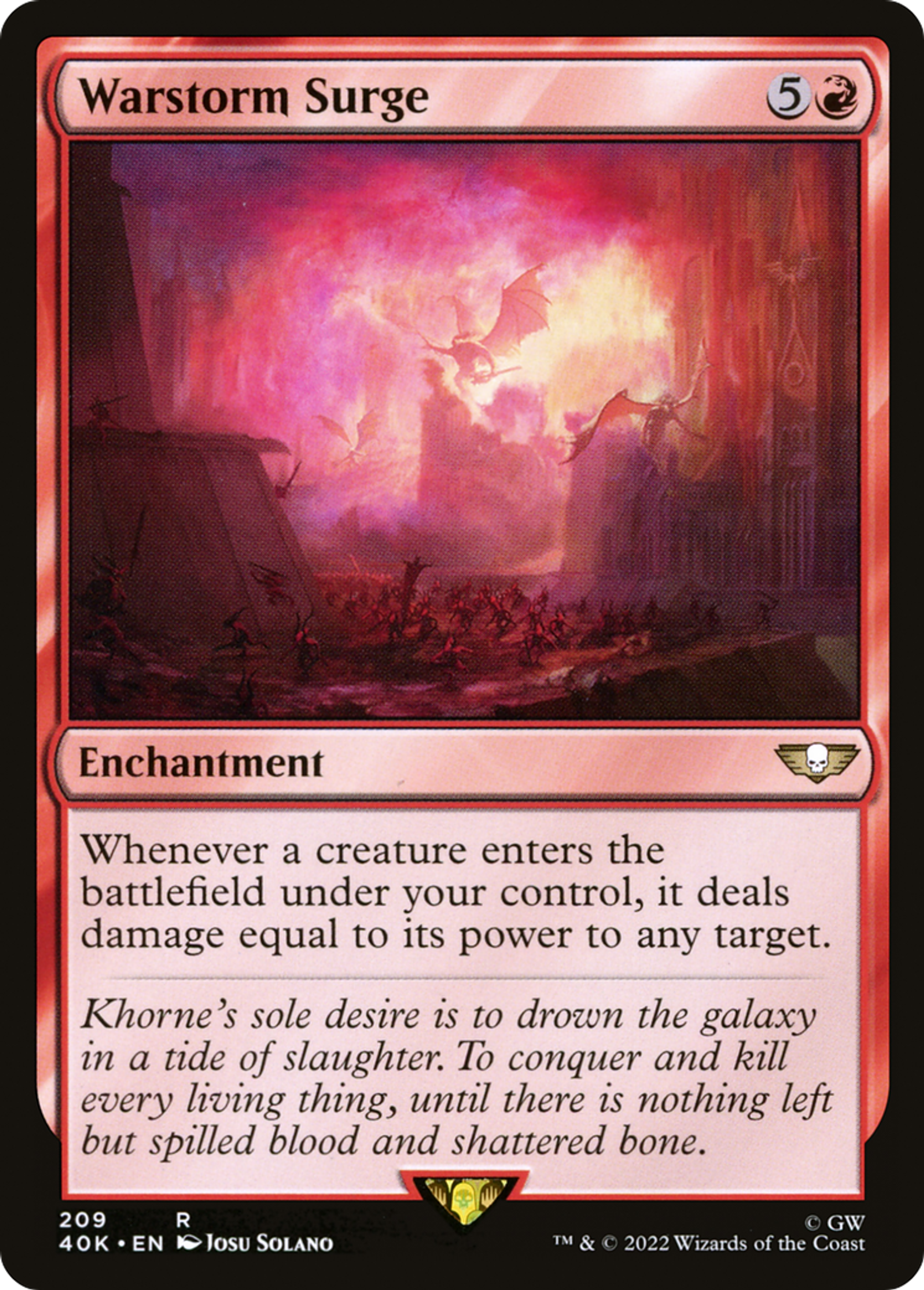 Déferlement de l'orage de guerre — Warhammer 40,000 Commander — Magic: The Gathering