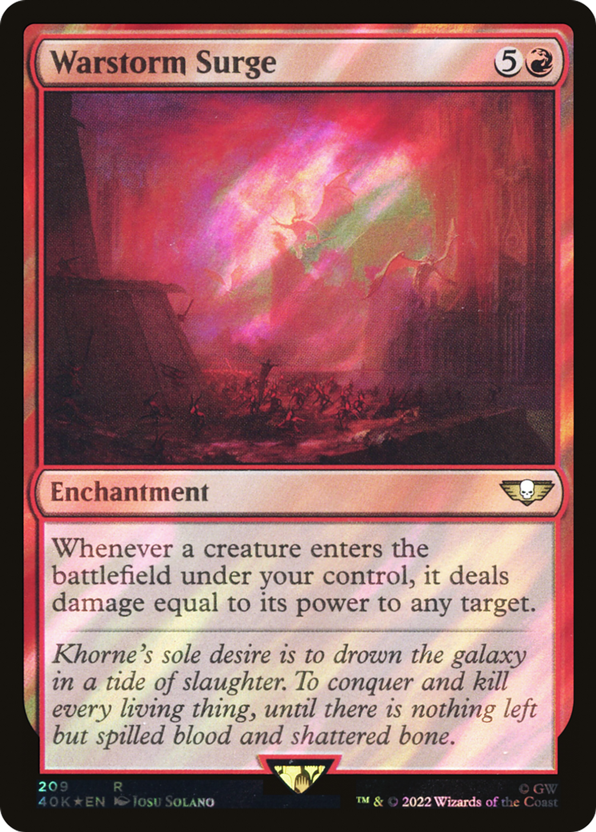 Déferlement de l'orage de guerre — Warhammer 40,000 Commander — Magic: The Gathering