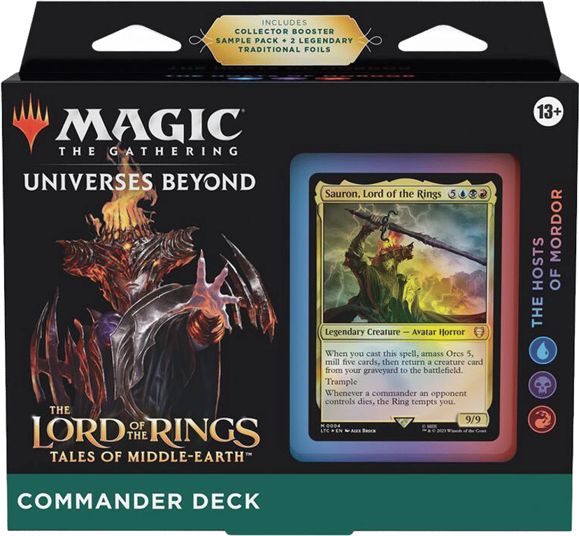 The Lord of the Rings Tales of Middle earth Commander Deck The Hosts of Mordor from Tales of Middle-earth Commander - Magic: The Gathering
