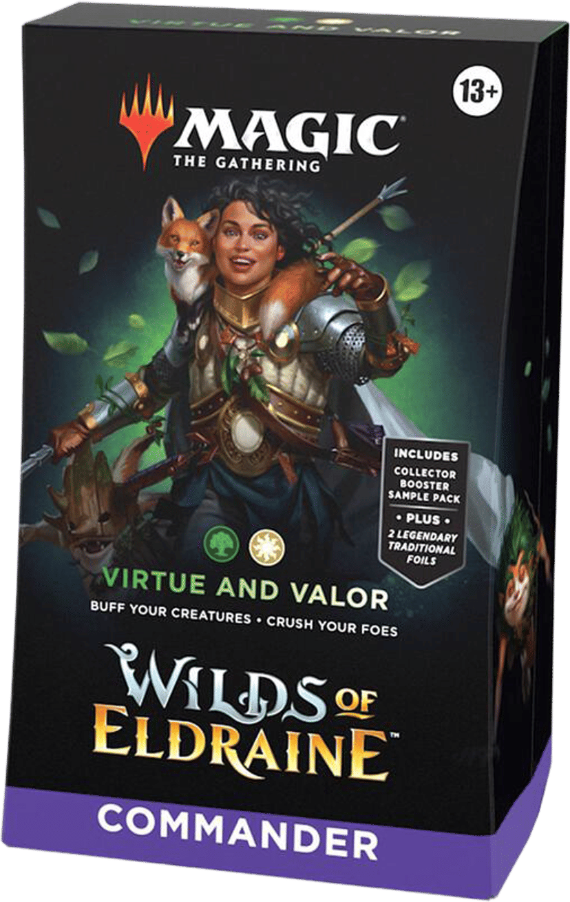 Wilds of Eldraine Commander Deck Virtue and Valor from Wilds of Eldraine Commander - Magic: The Gathering