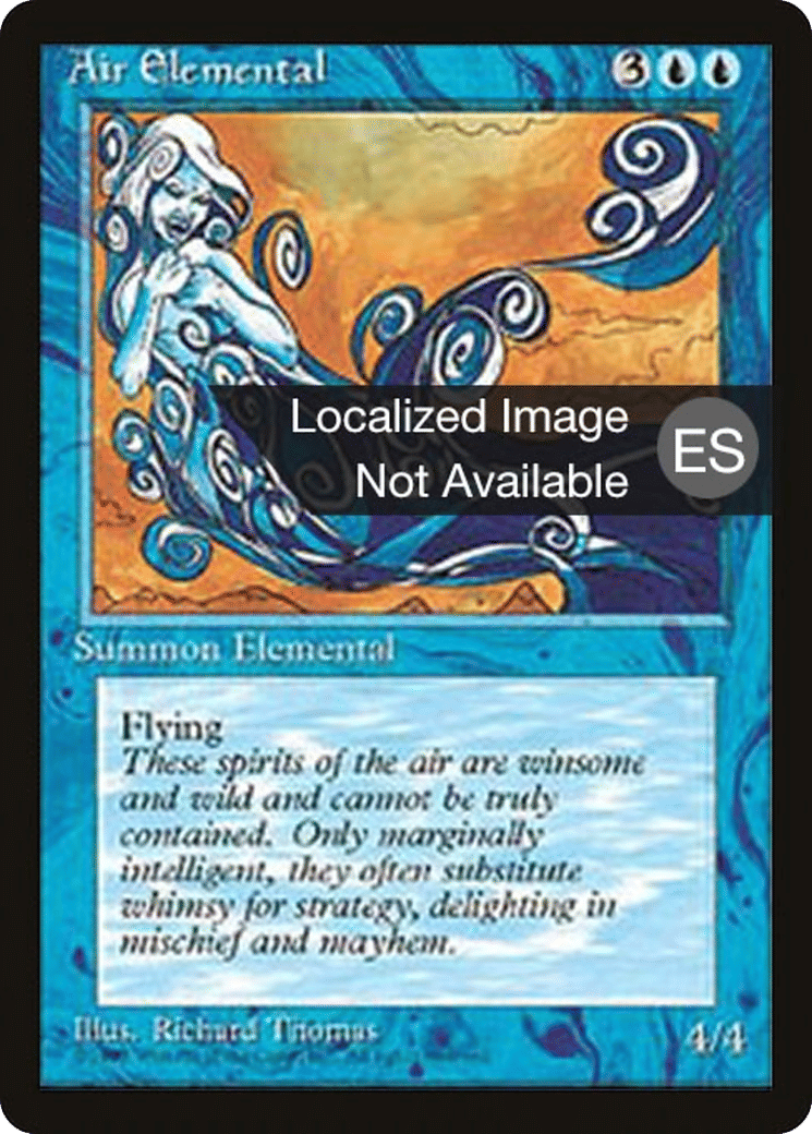 Air Elemental from Fourth Edition Foreign Black Border - Magic: The Gathering
