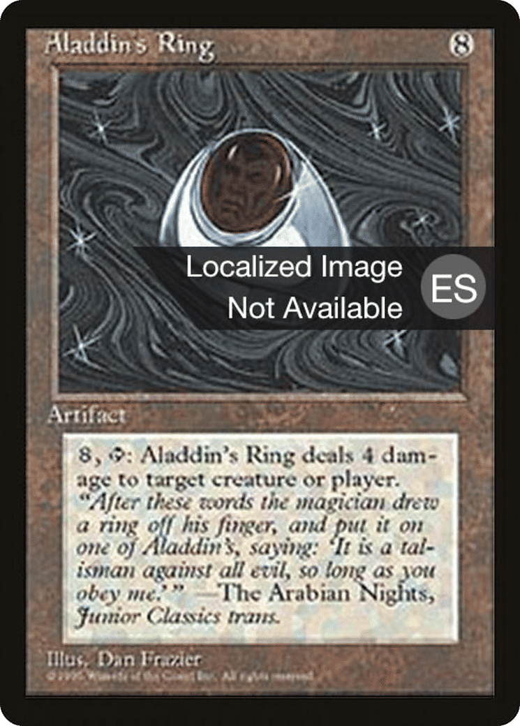 Aladdin's Ring — Fourth Edition Foreign Black Border — Magic: The Gathering