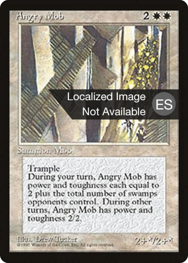 Angry Mob — Fourth Edition Foreign Black Border — Magic: The Gathering