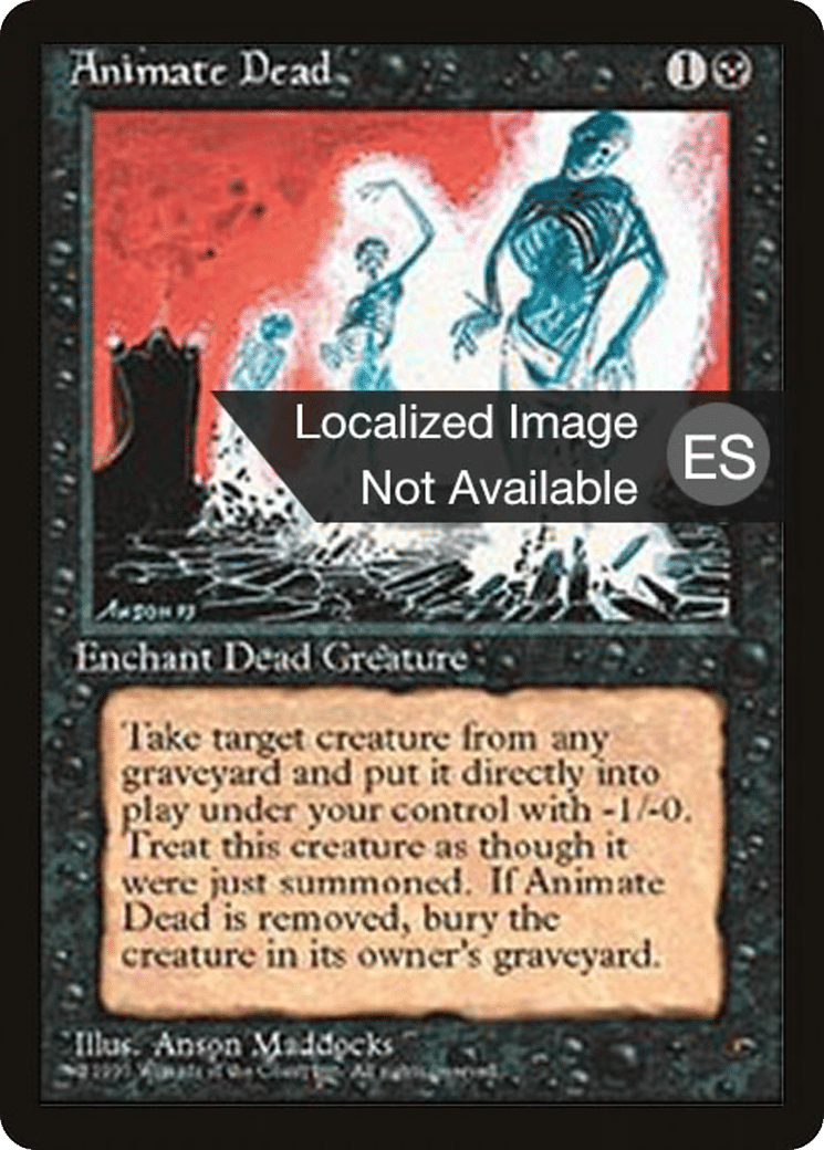 Animate Dead — Fourth Edition Foreign Black Border — Magic: The Gathering