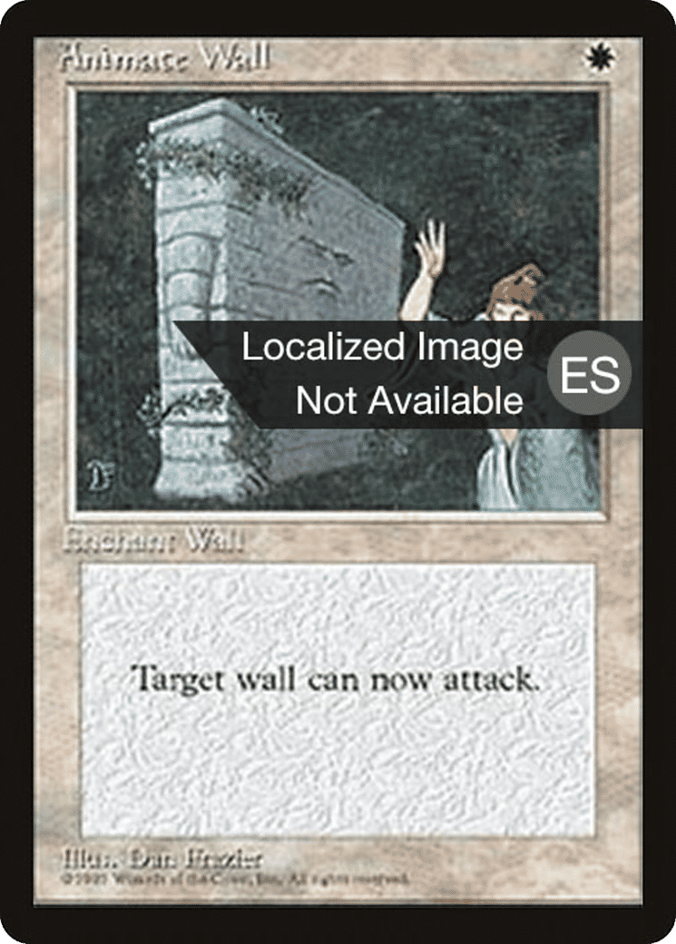 Animate Wall — Fourth Edition Foreign Black Border — Magic: The Gathering