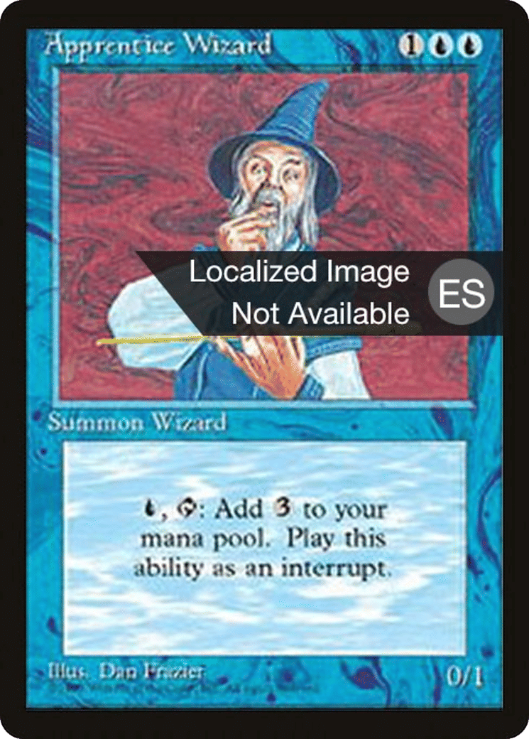 Apprentice Wizard — Fourth Edition Foreign Black Border — Magic: The Gathering