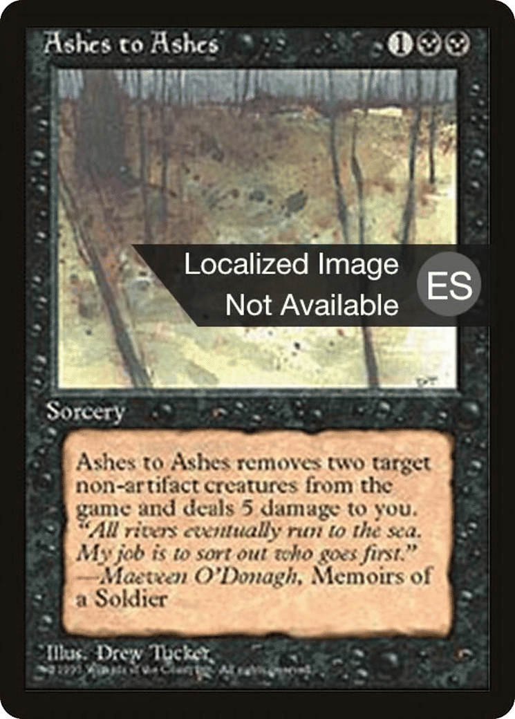 Des cendres aux cendres — Fourth Edition Foreign Black Border — Magic: The Gathering